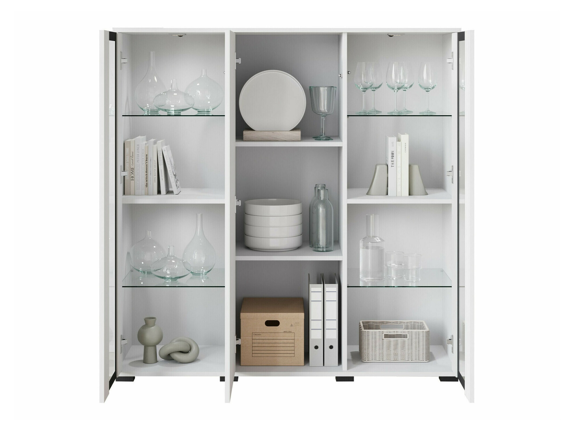 Шкаф Torcame 100 (Дъб уотан + Бял гланц)