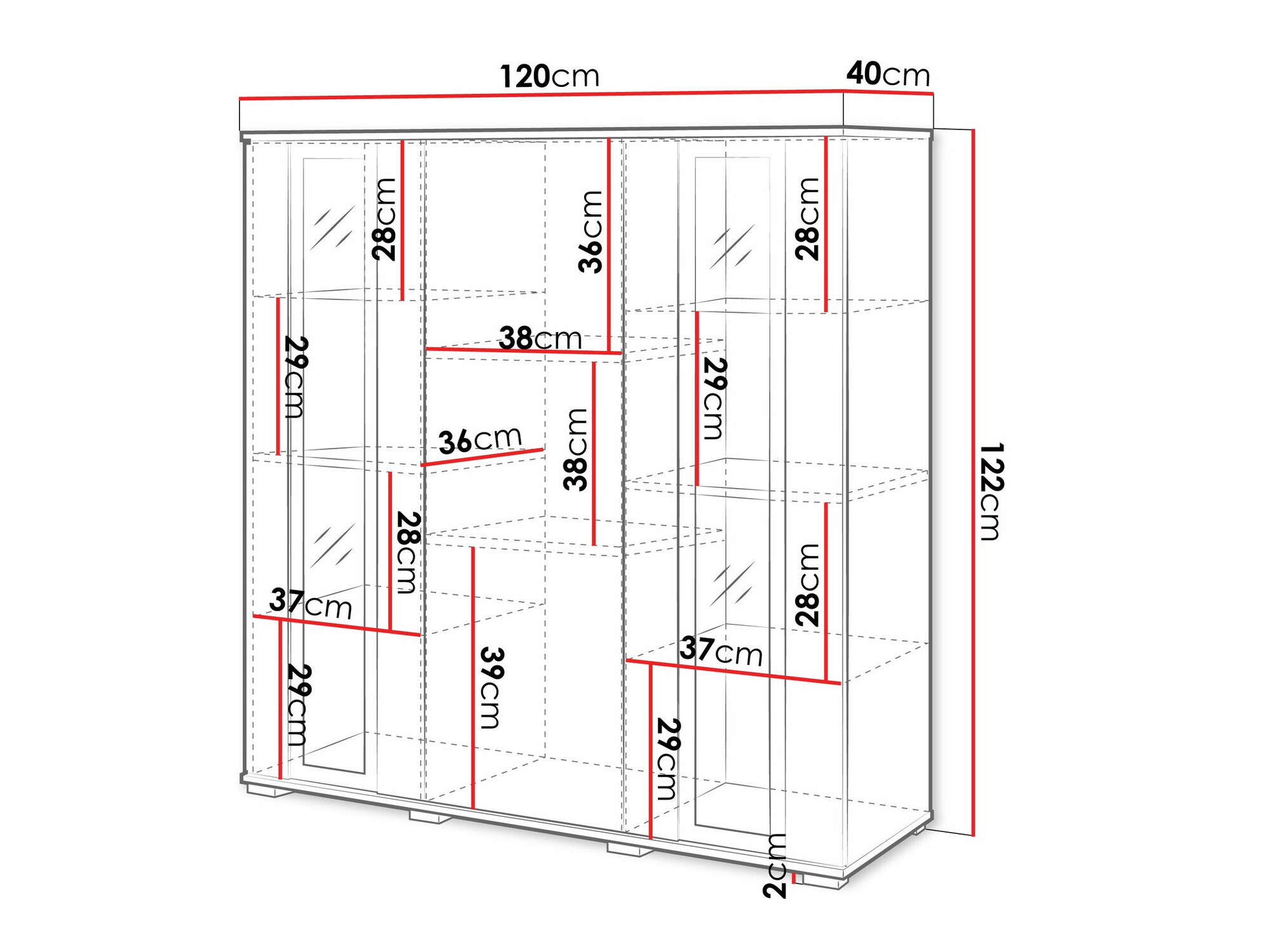 Шкаф Torcame 100 (Дъб уотан + Бял гланц)