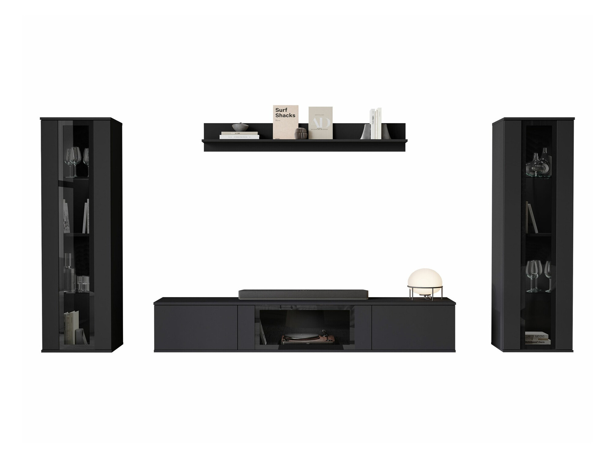 Комплект за хол Torcame 103 (Черен)