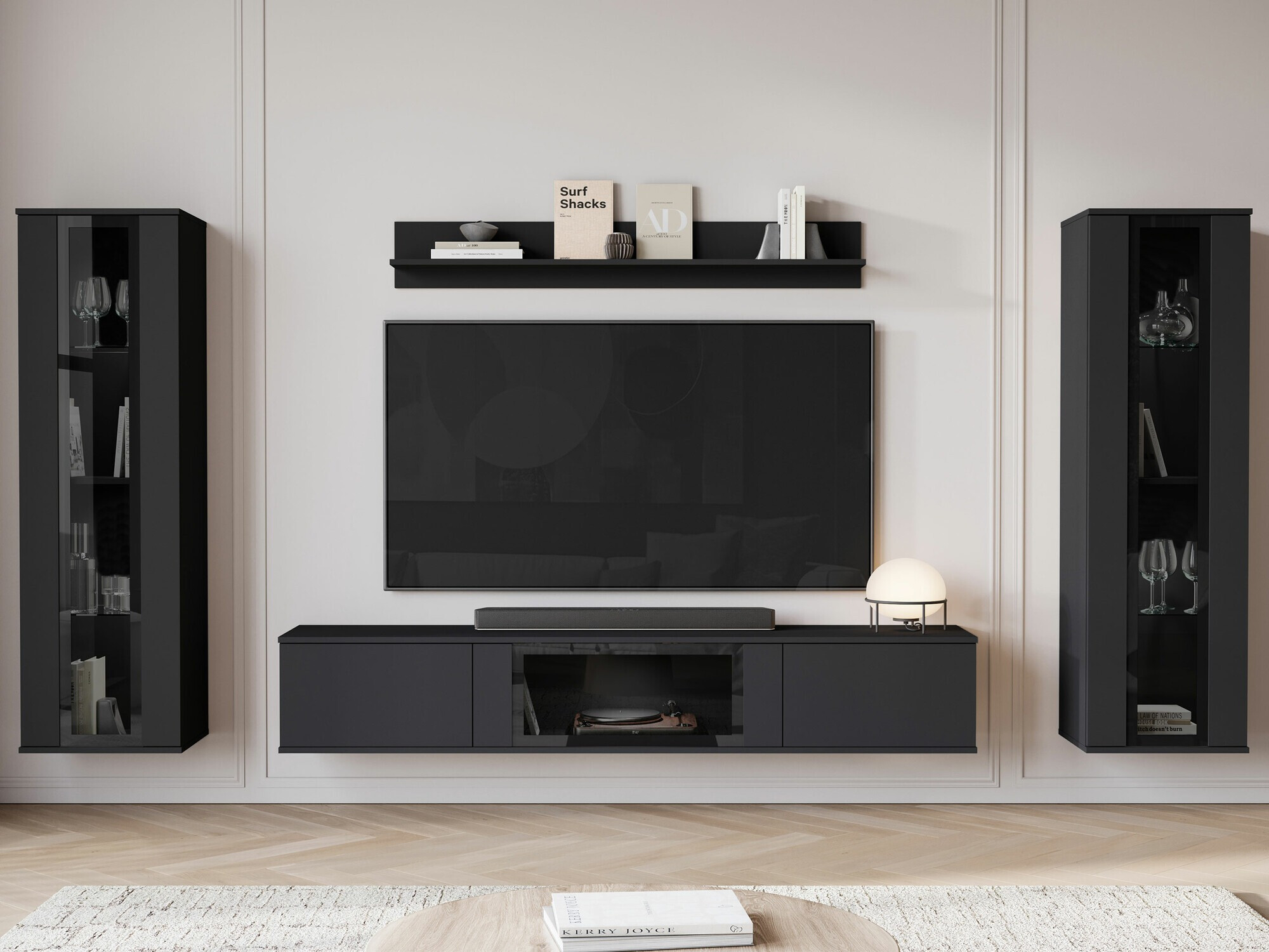 Комплект за хол Torcame 103 (Черен)