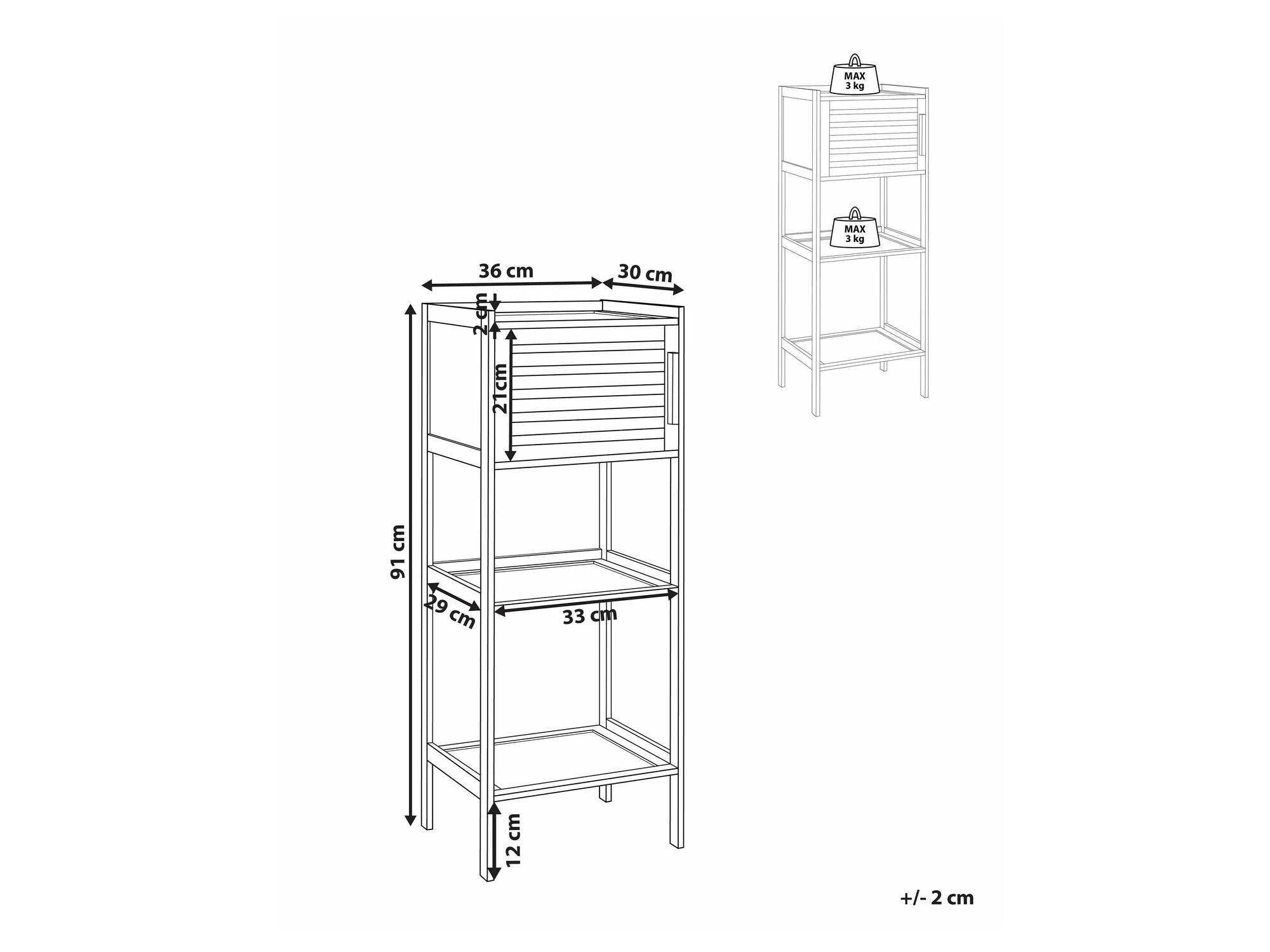 Шкаф за баня Berwyn 2682