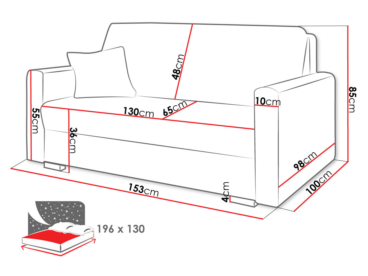 Разтегателен диван Solrin III (Tilia 86)