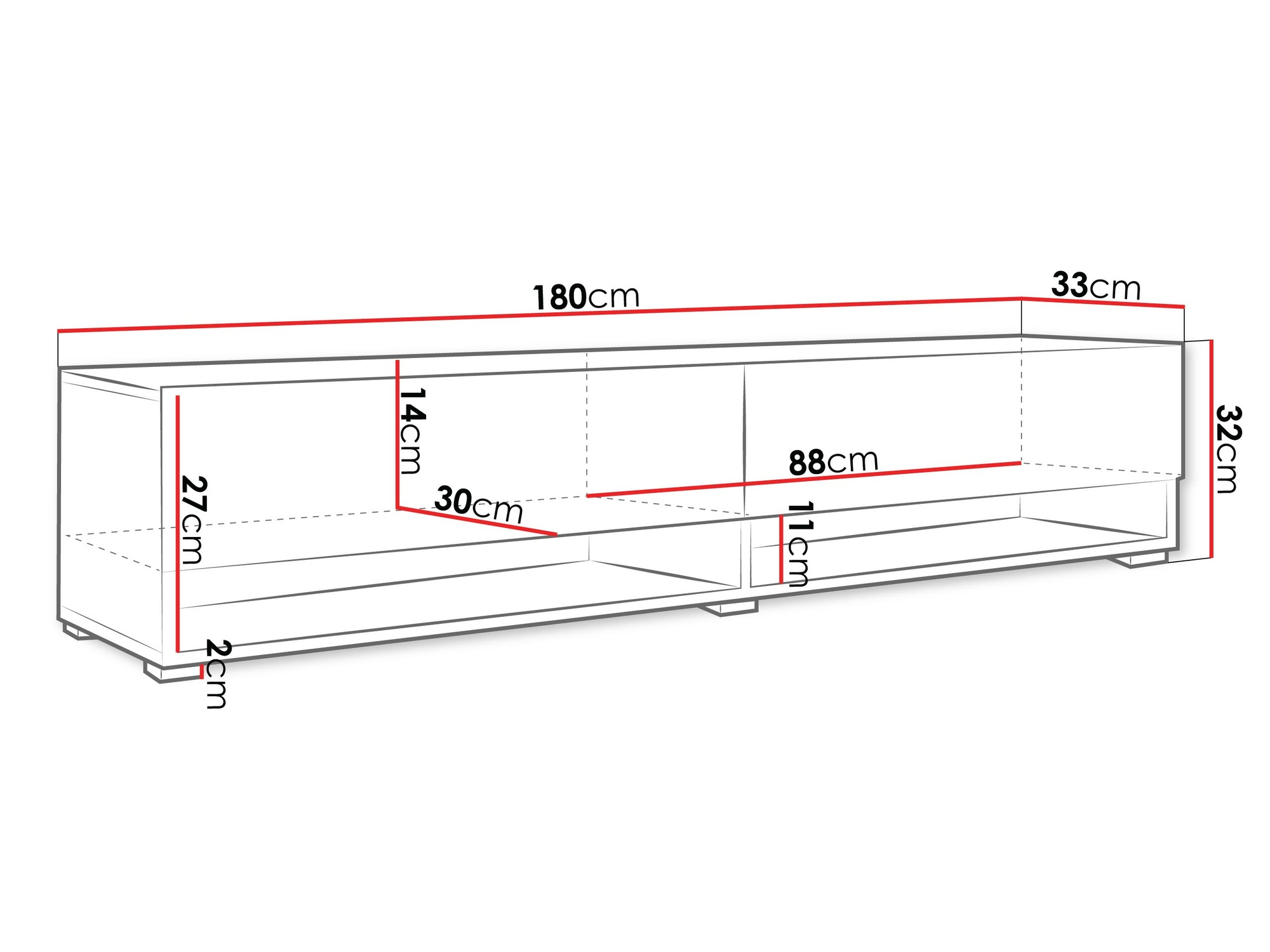 ТВ шкаф Sarasota 119 (Дъб уотан)