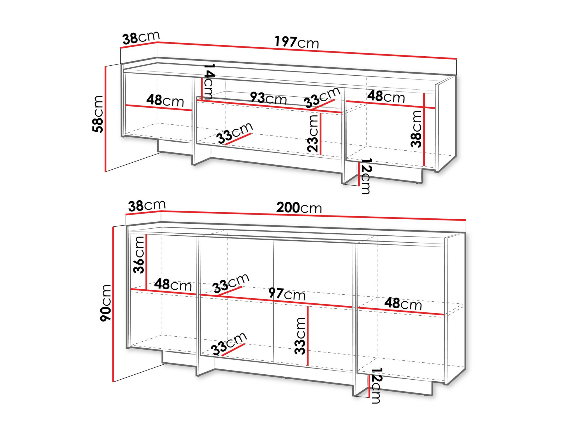 Комплект за хол Filus (Дъб)