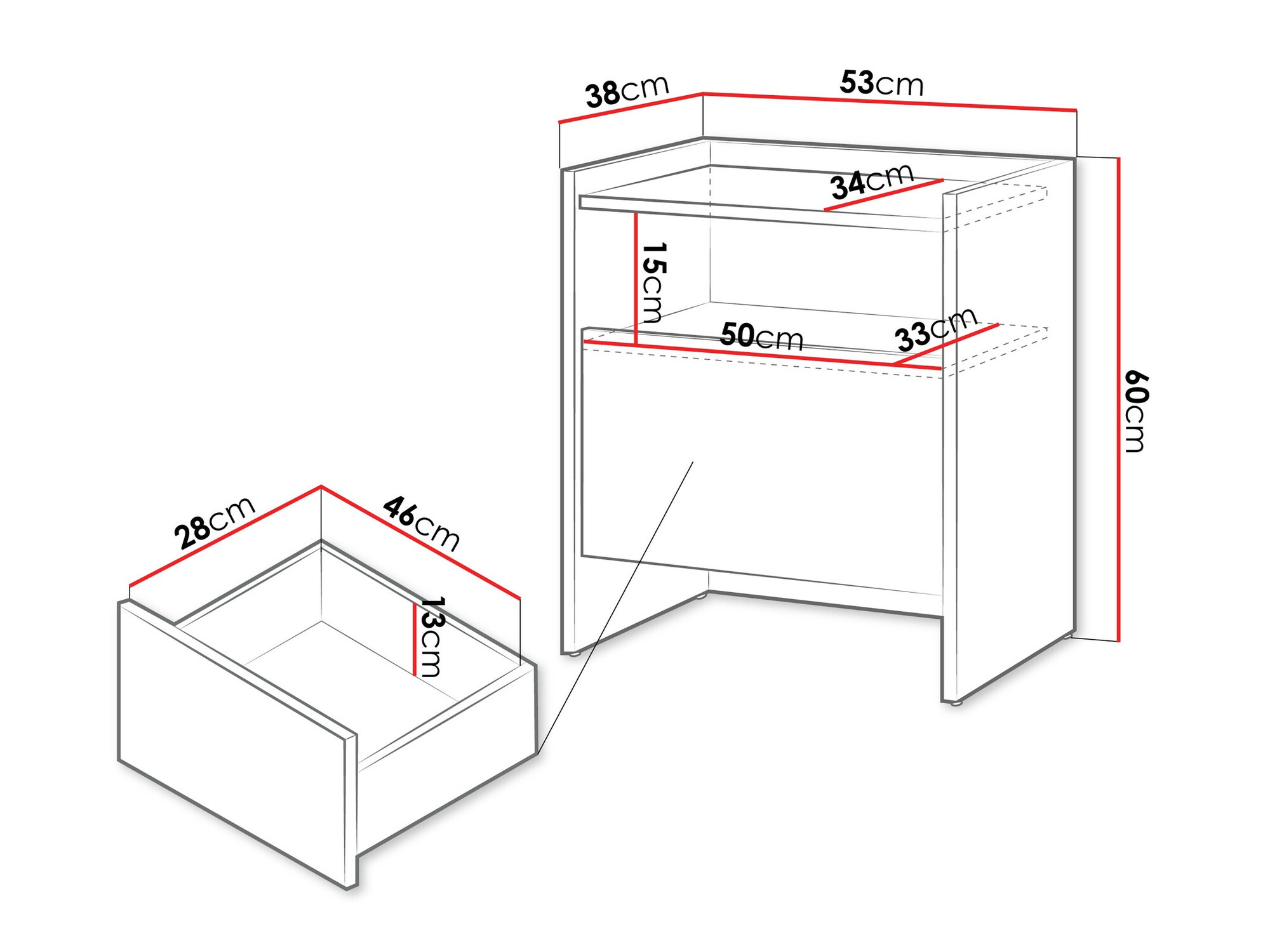 Нощно шкафче Parma 106 (Дъб)