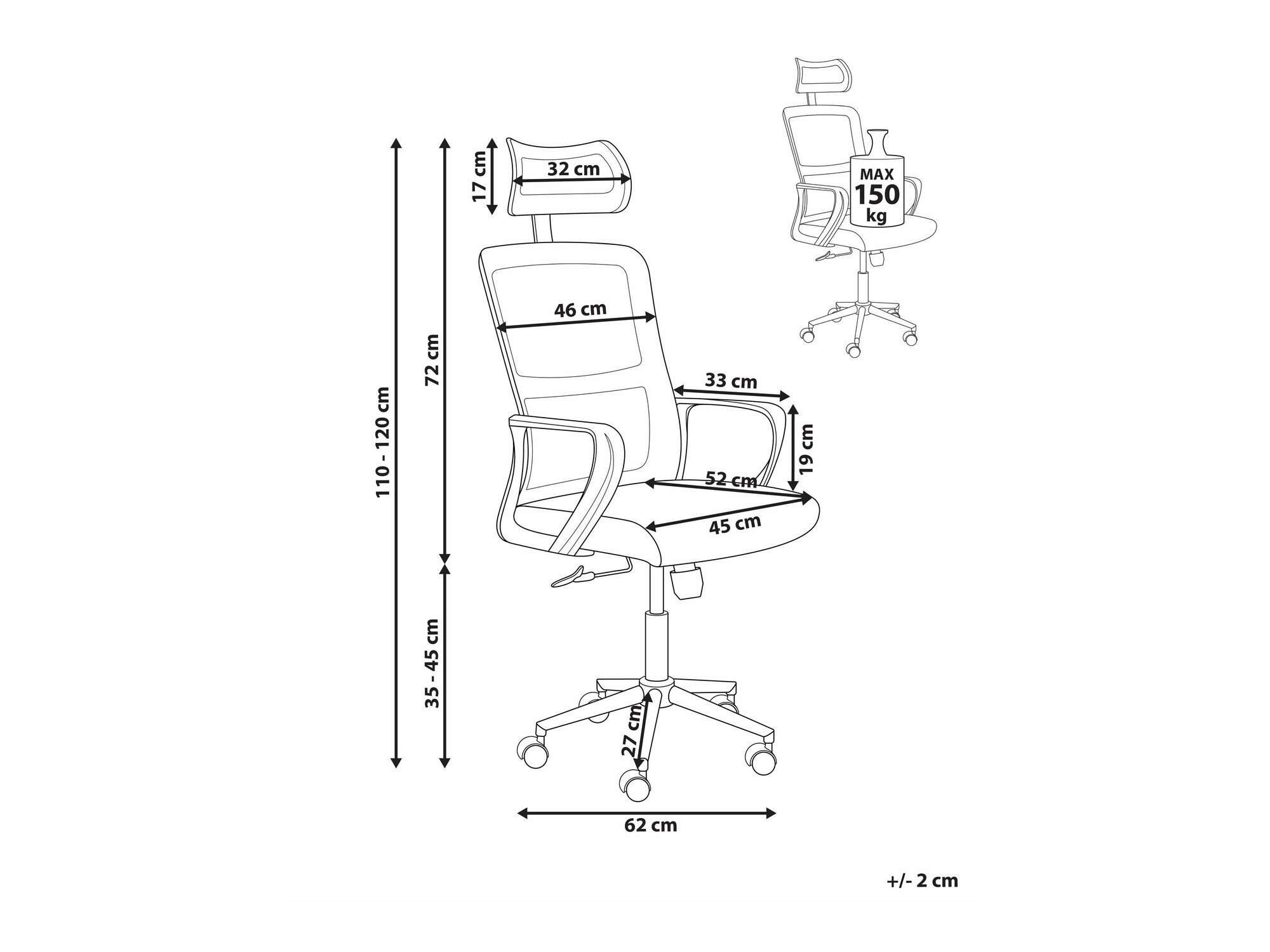 Офис стол Berwyn 2685 (Бежов)