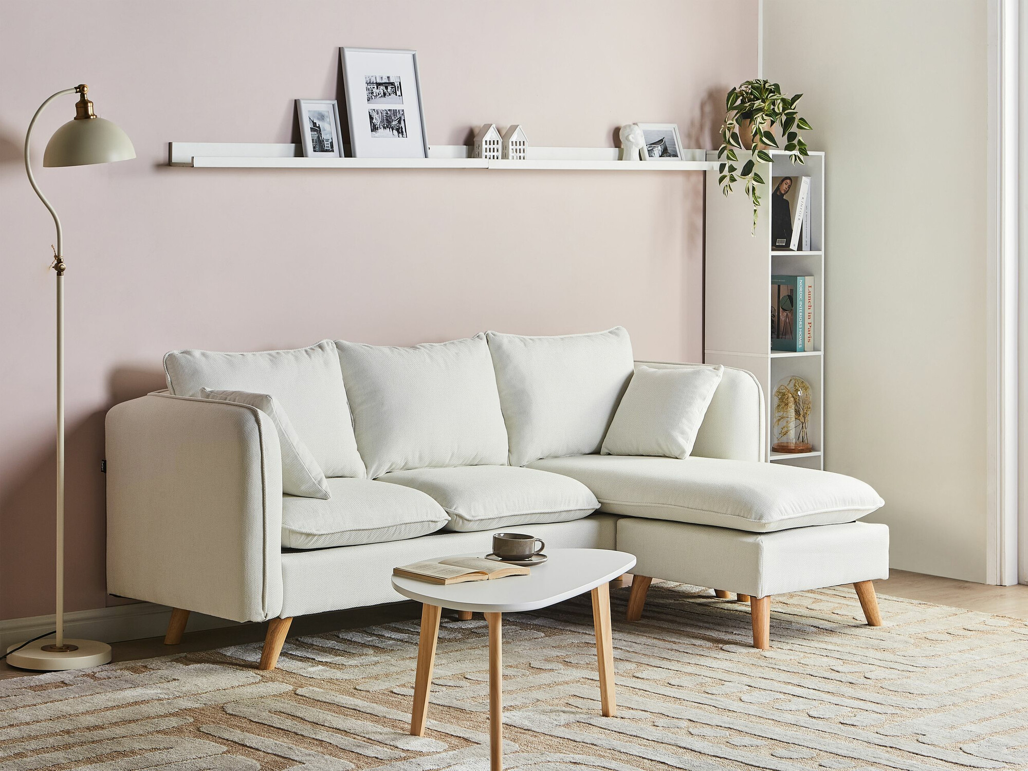 Комплект мека мебел Berwyn 2696 (Бял)