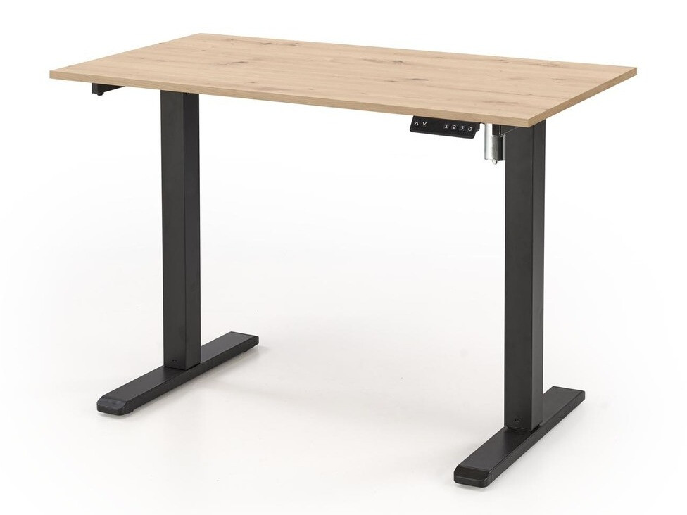 Офис бюро с регулируема височина Houston 1704 (Artisan дъб + Черен)
