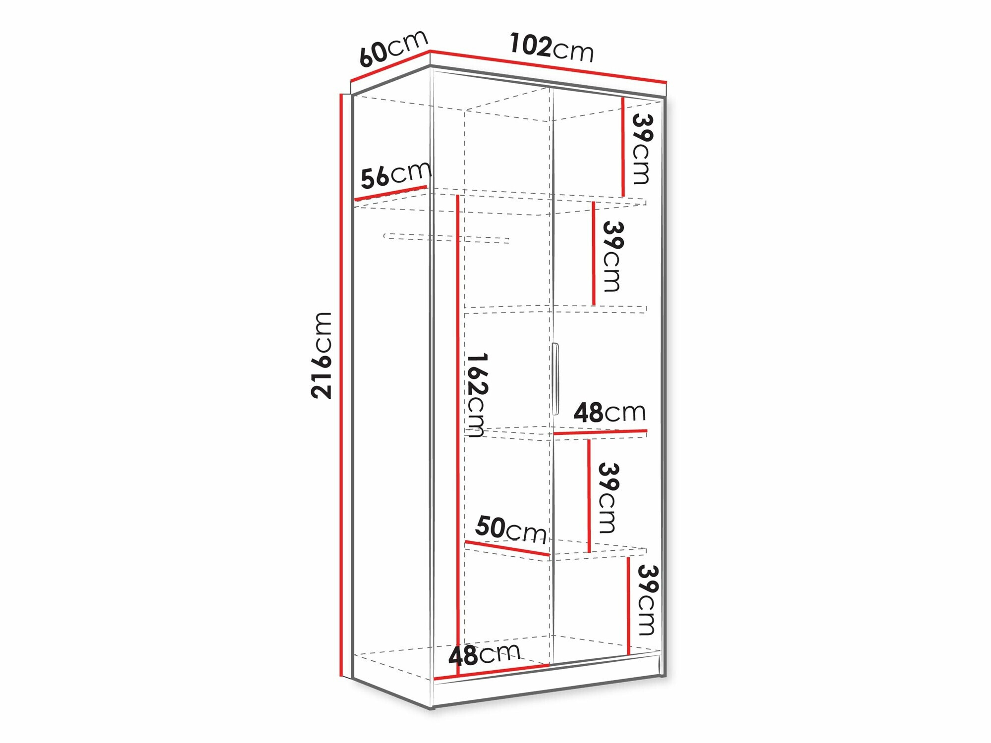 Гардероб Comfivo Larmire 122 (Бял)