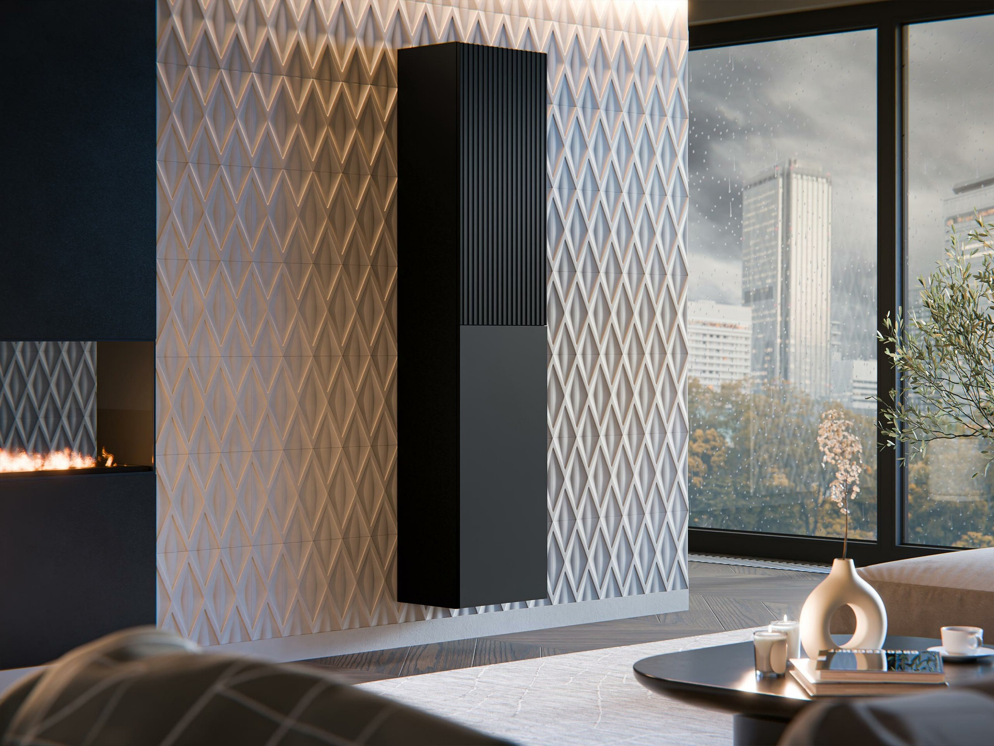 Стенна етажерка Species (Черен)