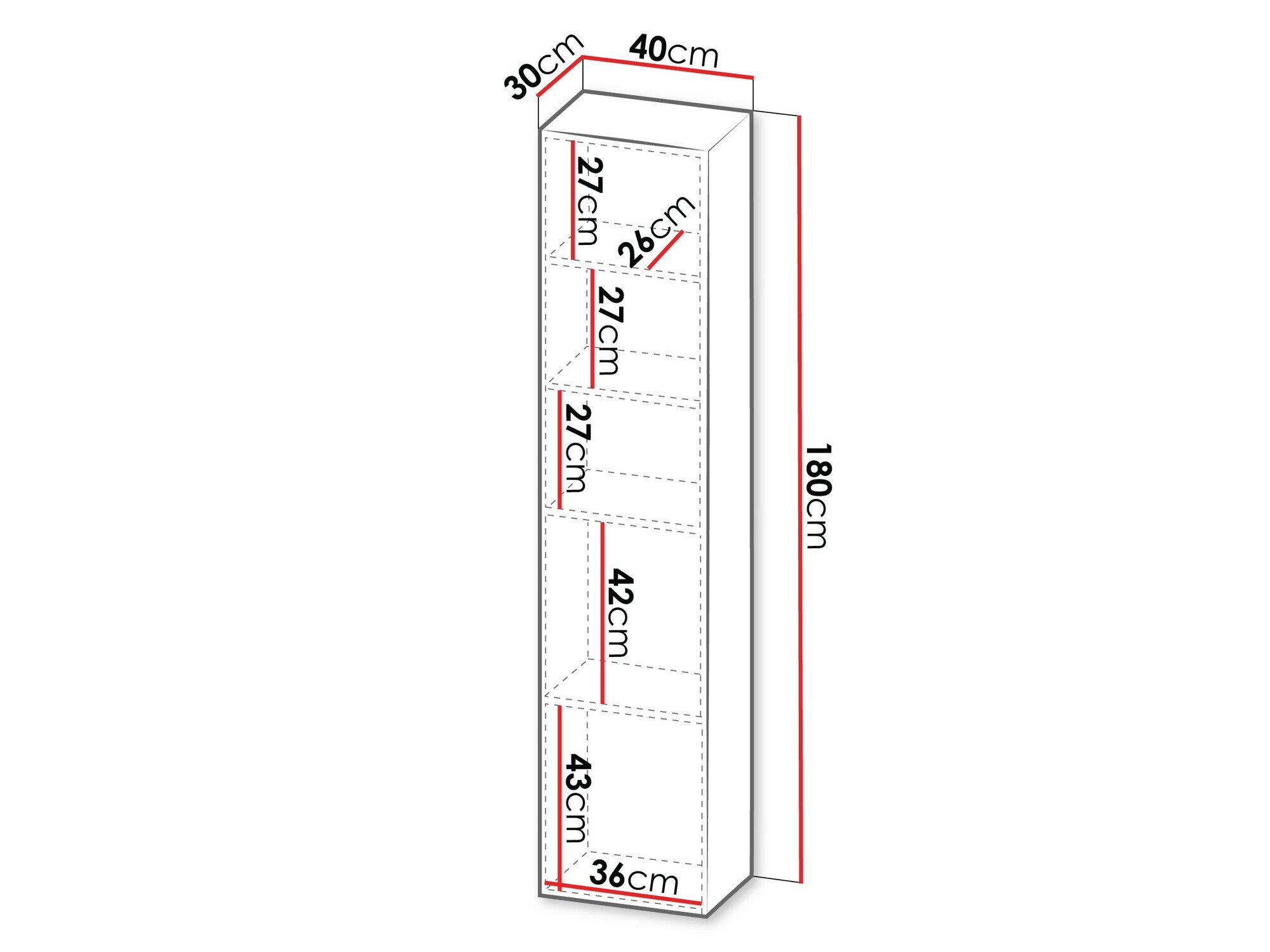 Стенна етажерка Species (Черен)