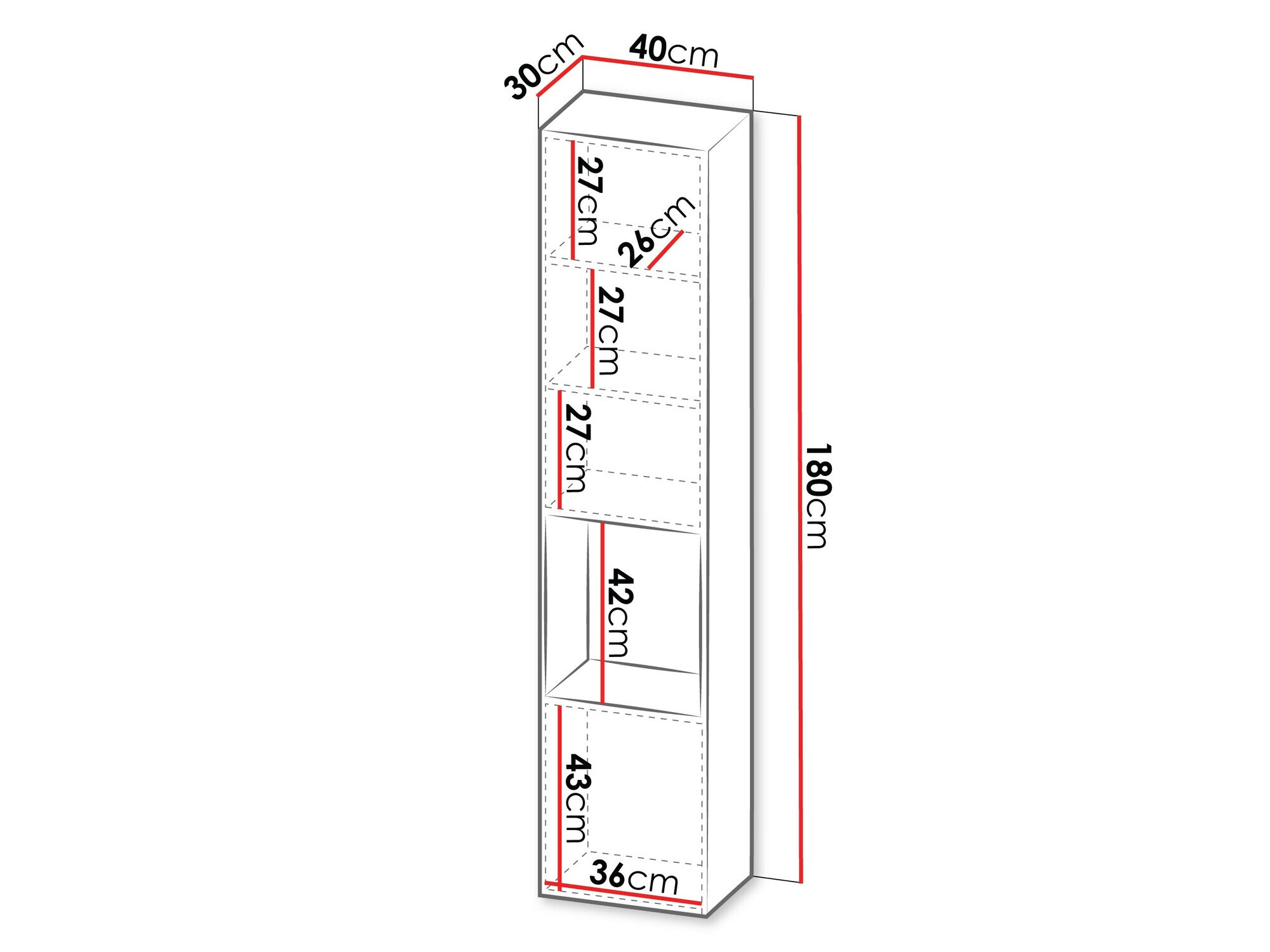 Стенна етажерка Species I (Черен)