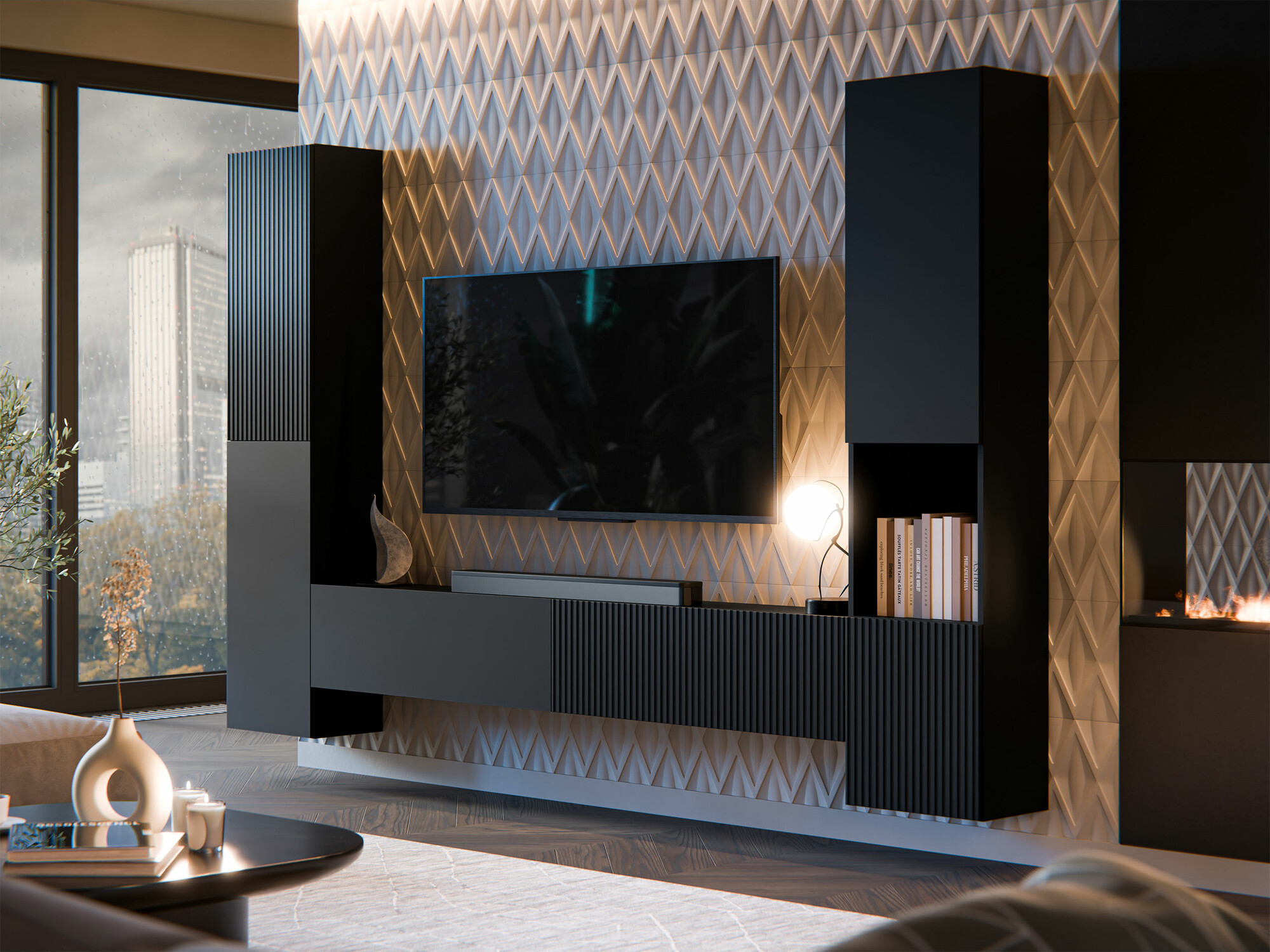 Комплект за хол Species I (Черен)