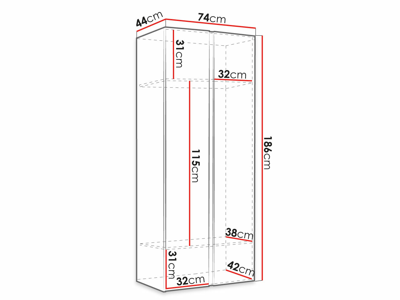 Гардероб Pinis I (Artisan дъб + Черен)
