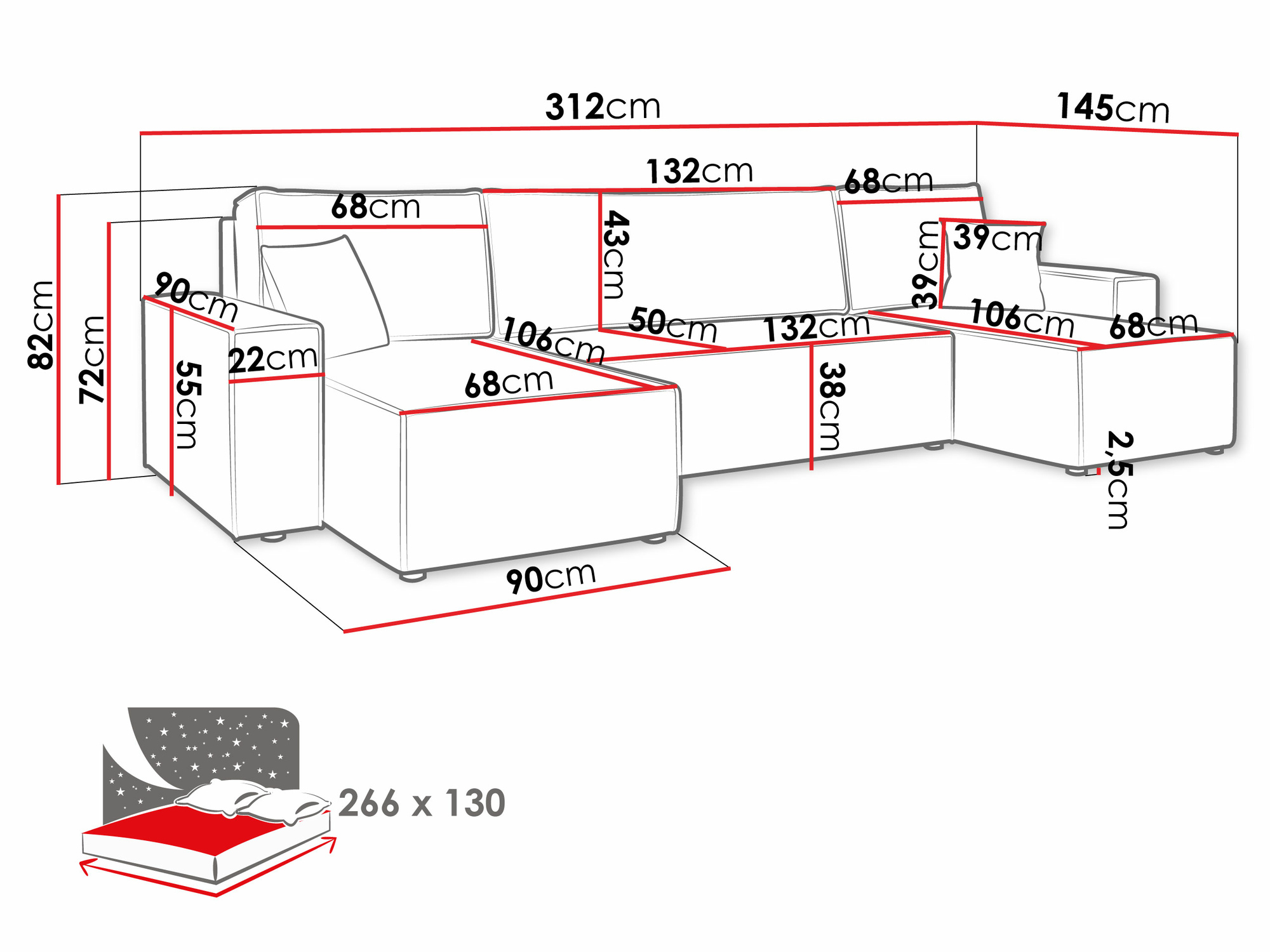 Ъглов диван Shelton 101 (Poso 100)