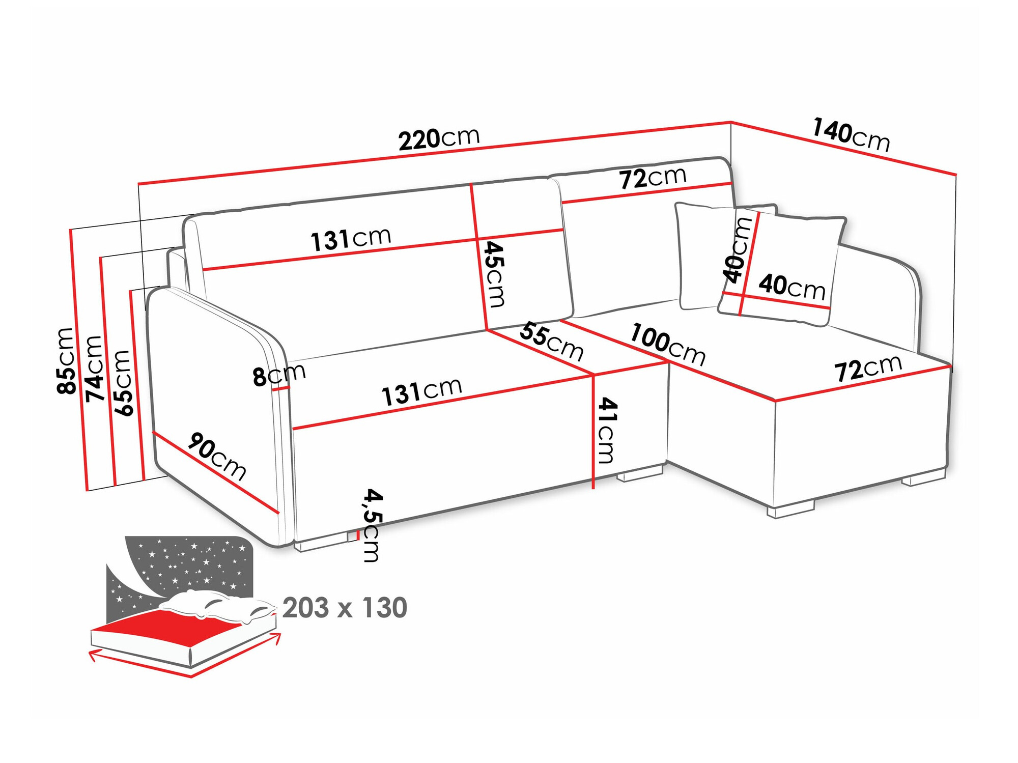 Ъглов диван Columbus 245 (Velo 623)
