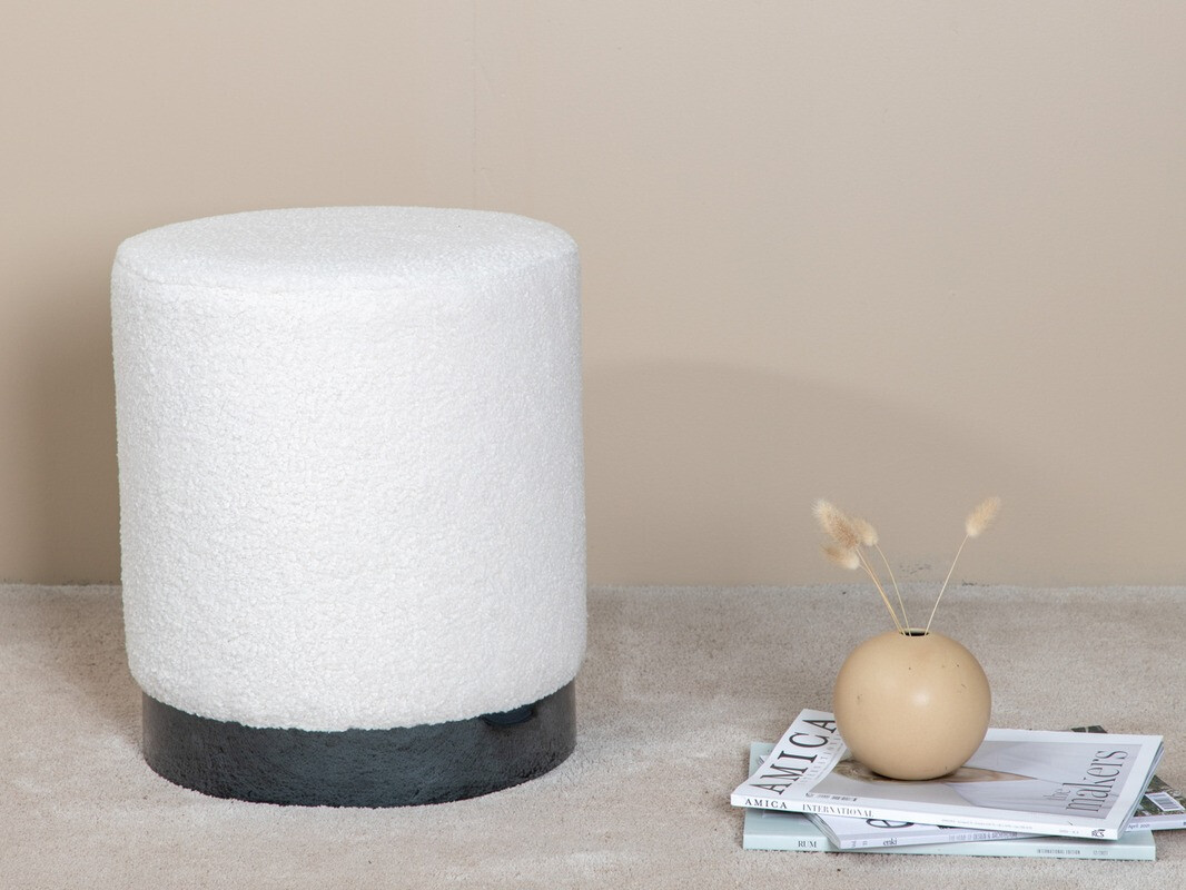 Табуретка Dallas 2936 (Бял + Черен гланц)