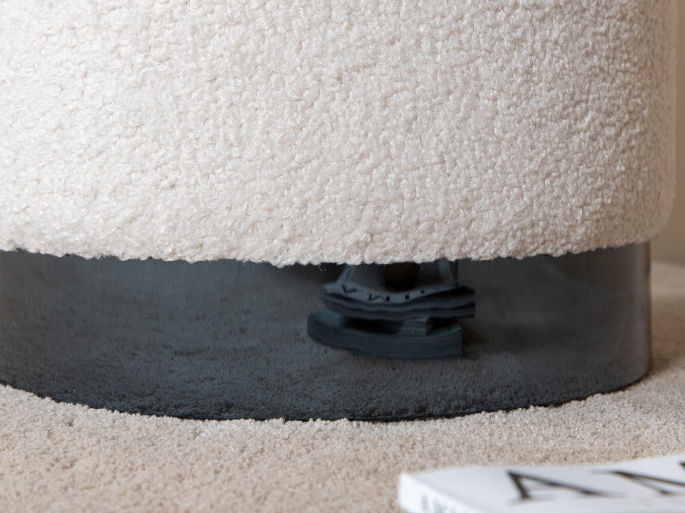 Табуретка Dallas 2936 (Бял + Черен гланц)