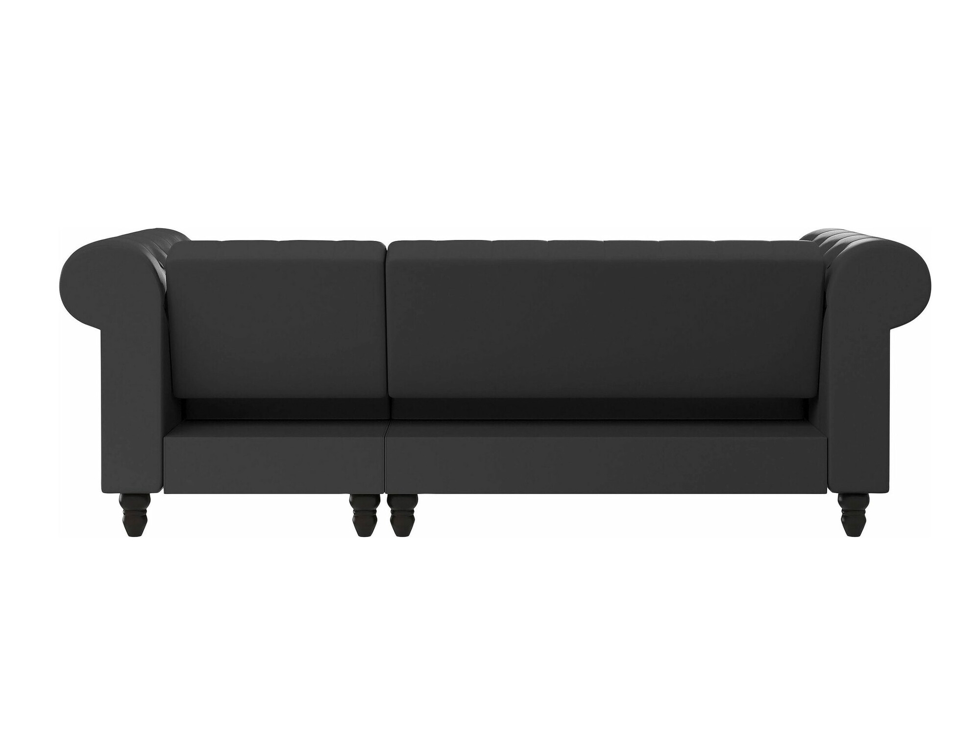 Chesterfield ъглов диван Tulsa 622 (Тъмно сив)