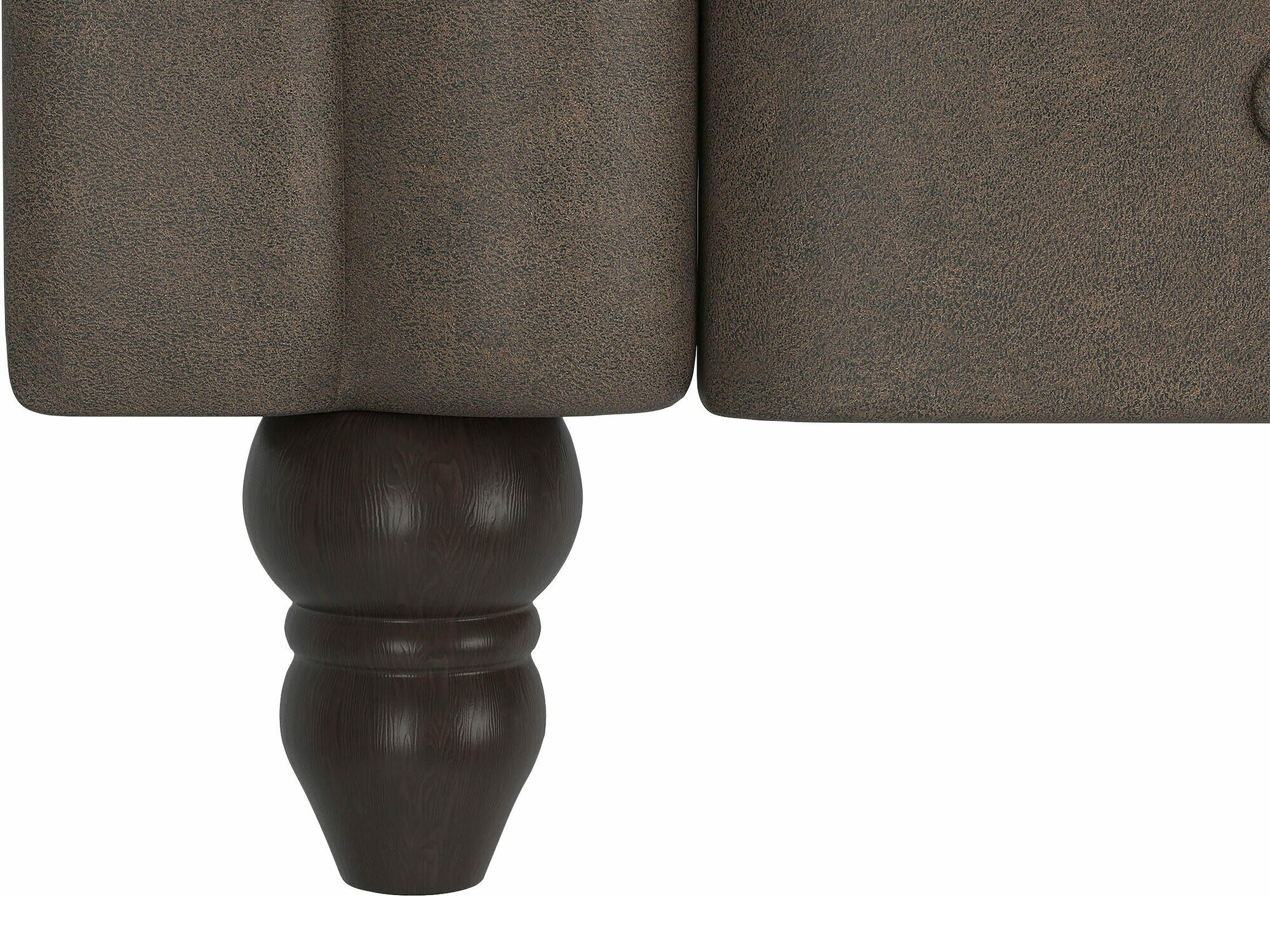 Chesterfield ъглов диван Tulsa 622 (Тъмнокафяв)