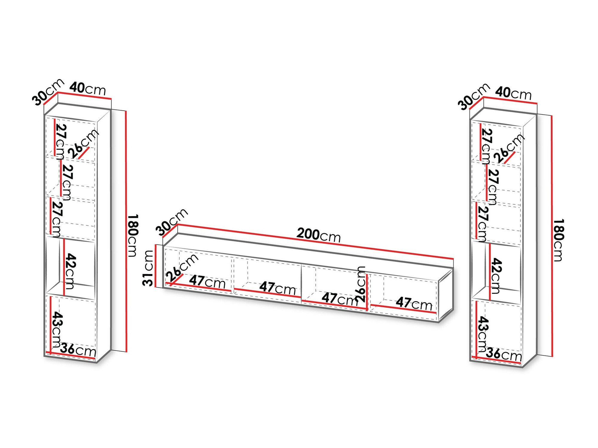 Комплект за хол Species III (Черен)