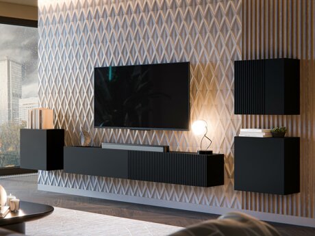 Комплект за хол Calveru 108 (Черен)