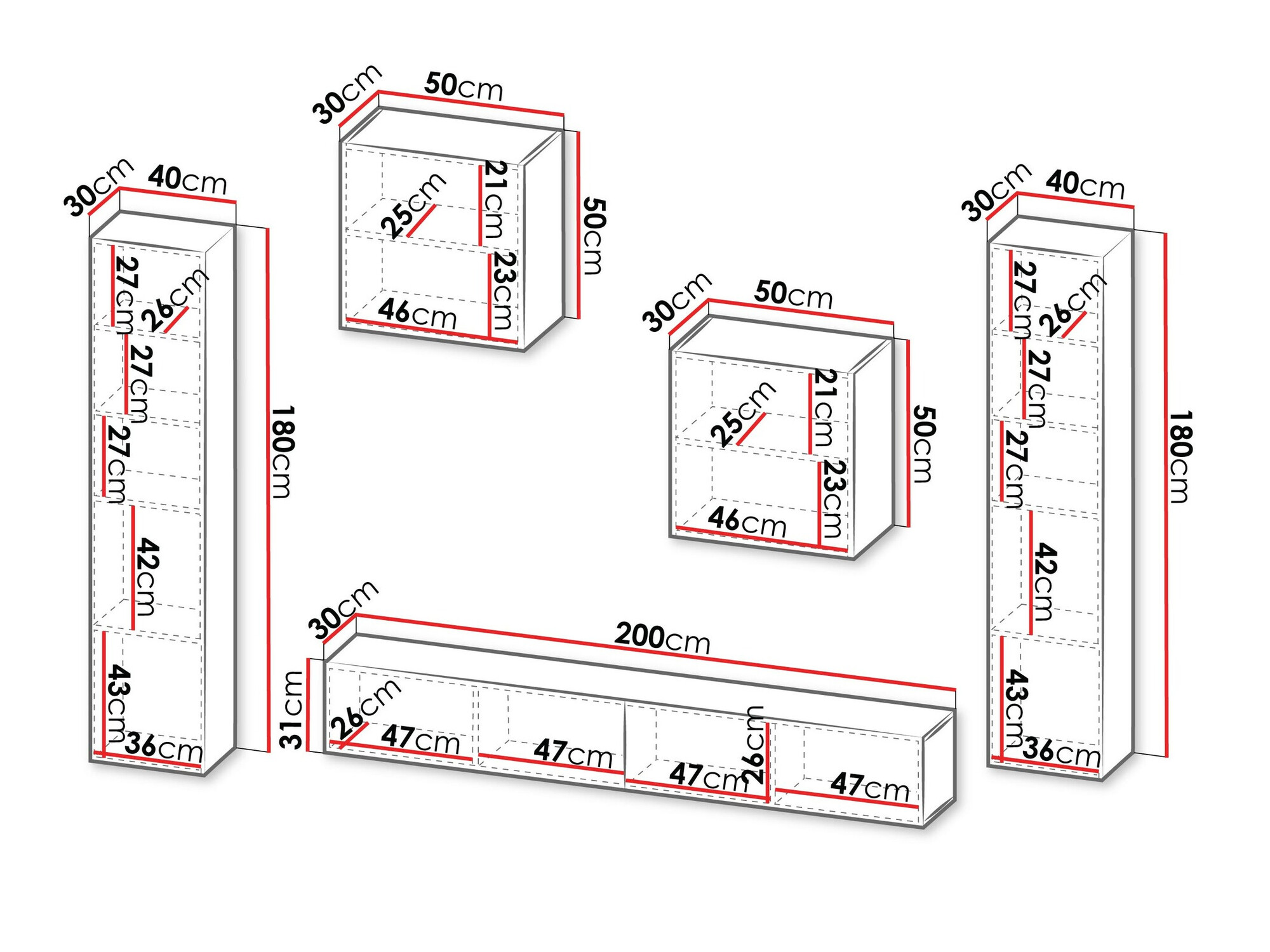 Комплект за хол Species V (Черен)