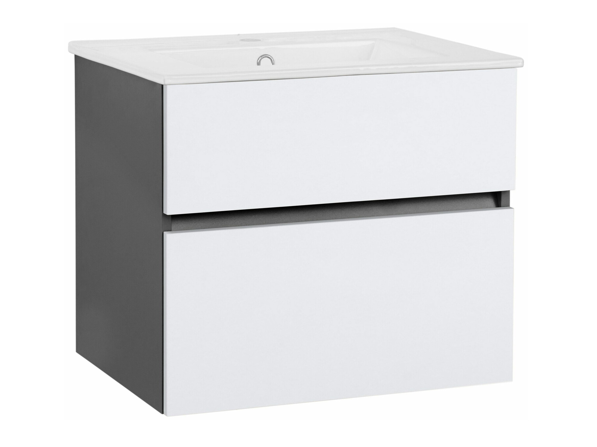 Окачен шкаф за мивка Denton 1478 (Бял + Антрацит)