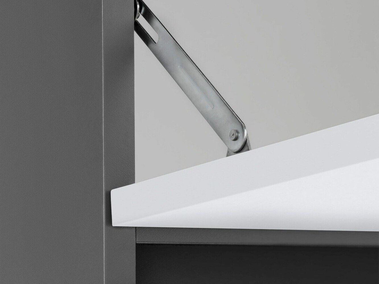 Окачен шкаф за мивка Denton 1478 (Бял + Антрацит)