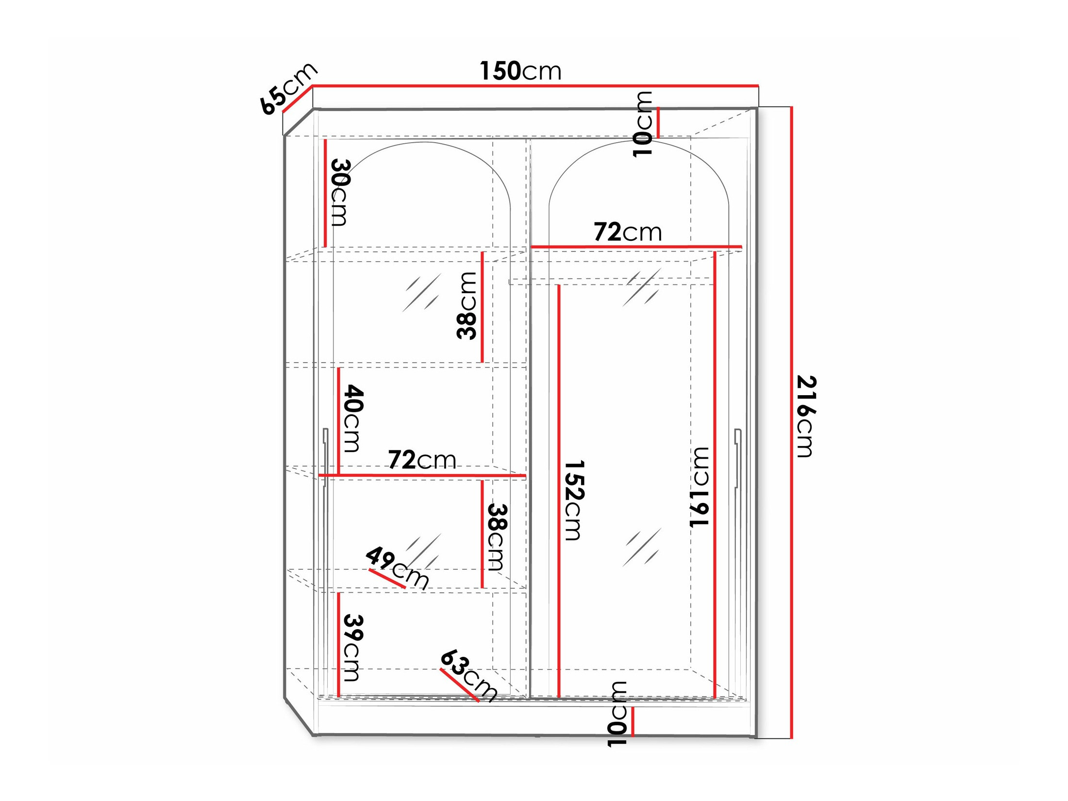 Гардероб Toledo 131 (Бял)