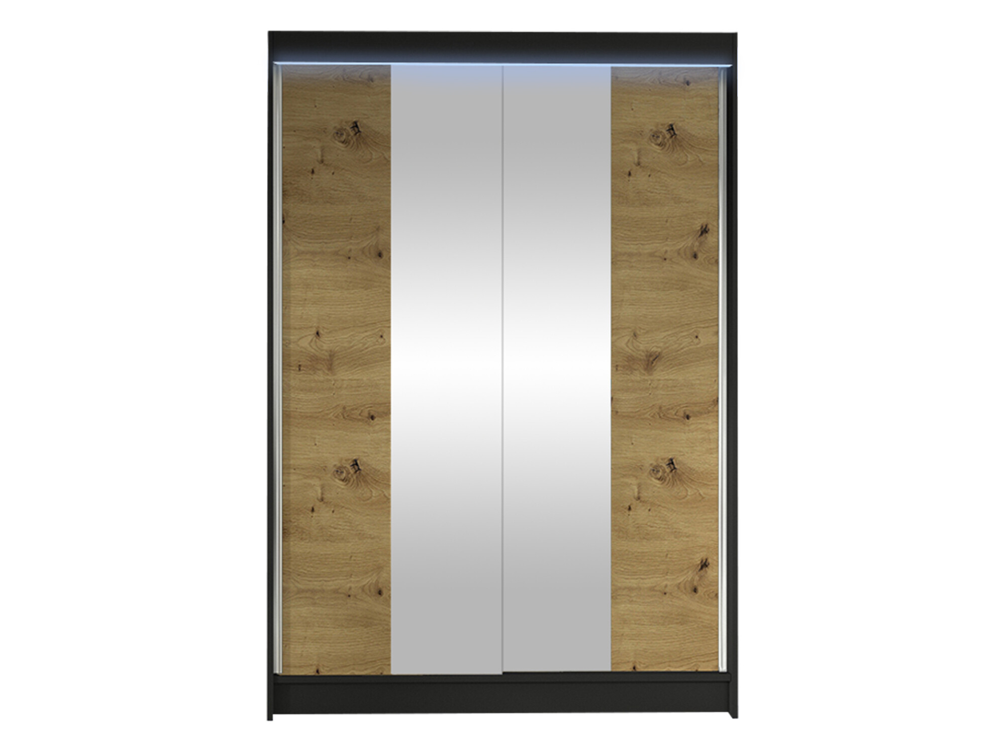 Гардероб Closico Salvor II (Черен + Artisan дъб)