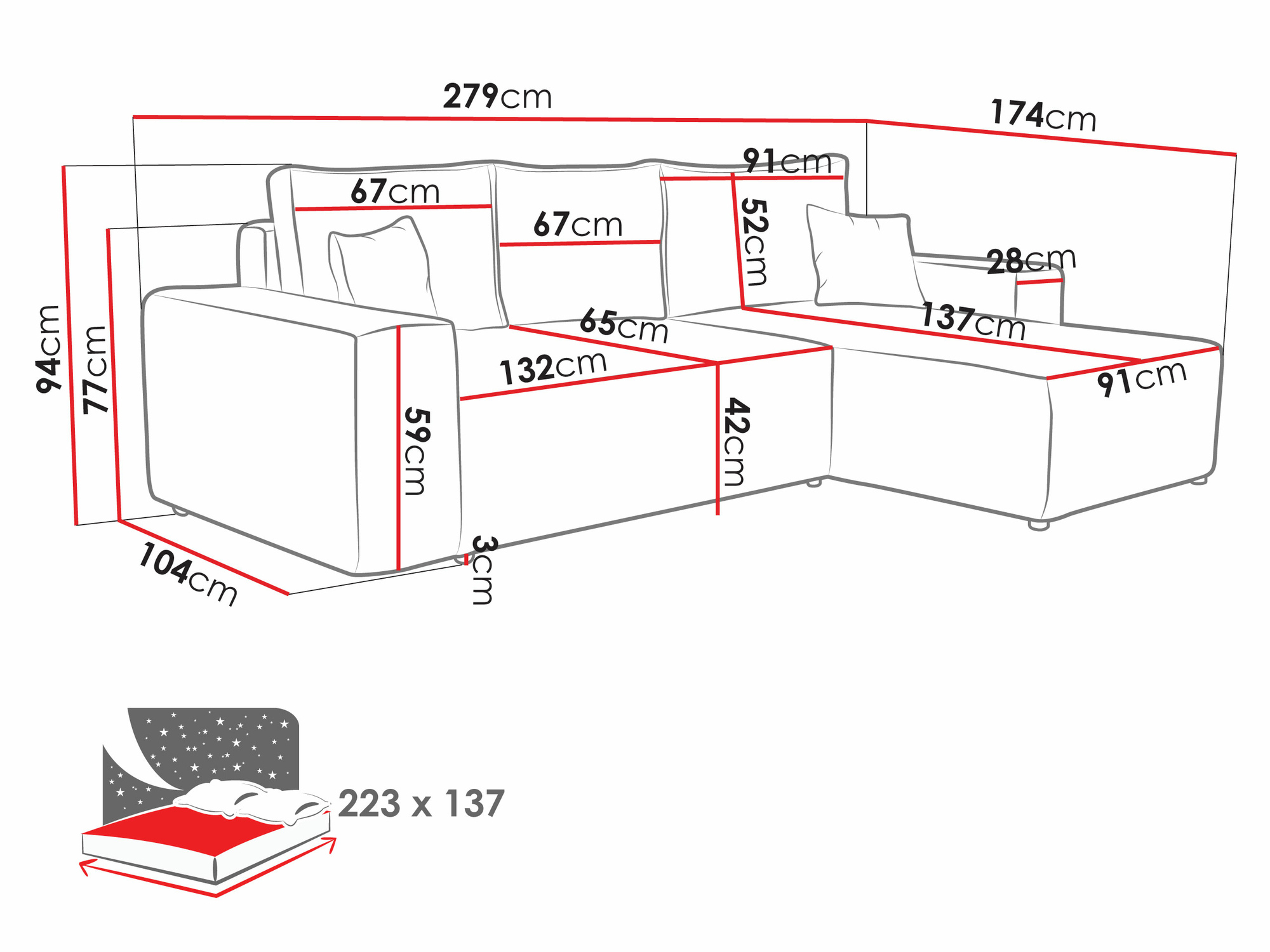 Ъглов диван Clovis 108 (Manila 16)