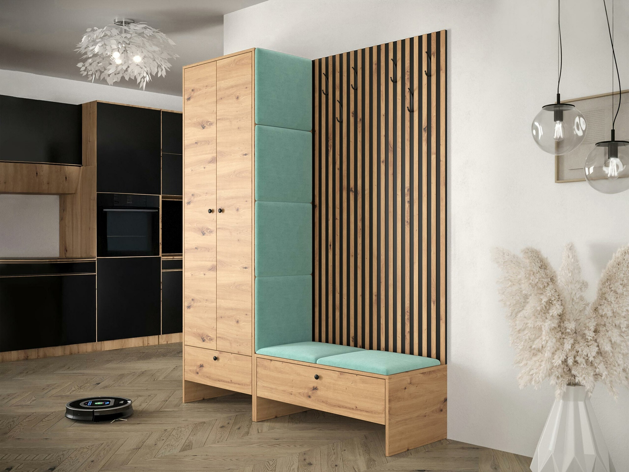 Комплект за антре Donio III (Artisan дъб + Manila 11)