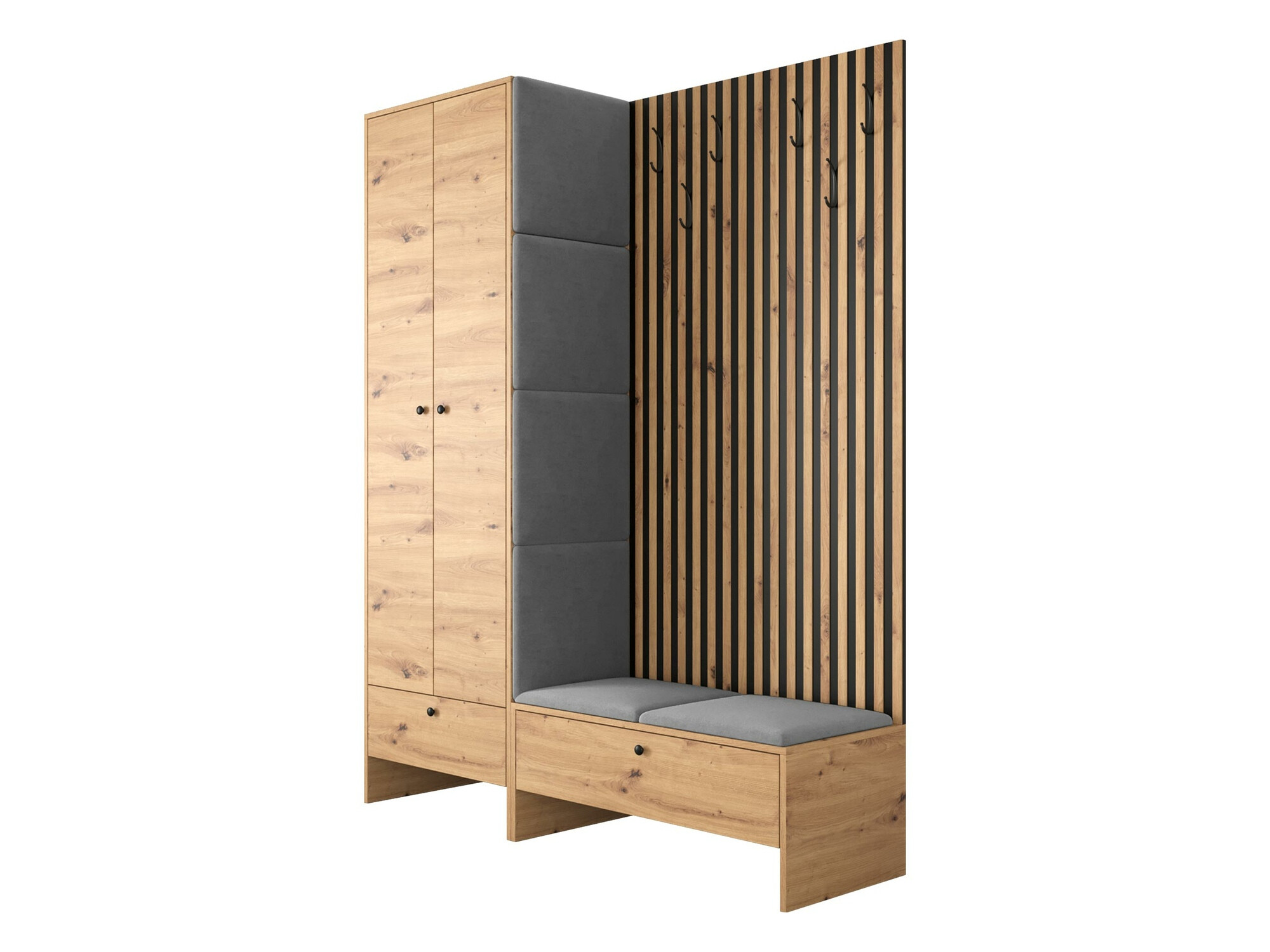 Комплект за антре Donio III (Artisan дъб + Manila 16)