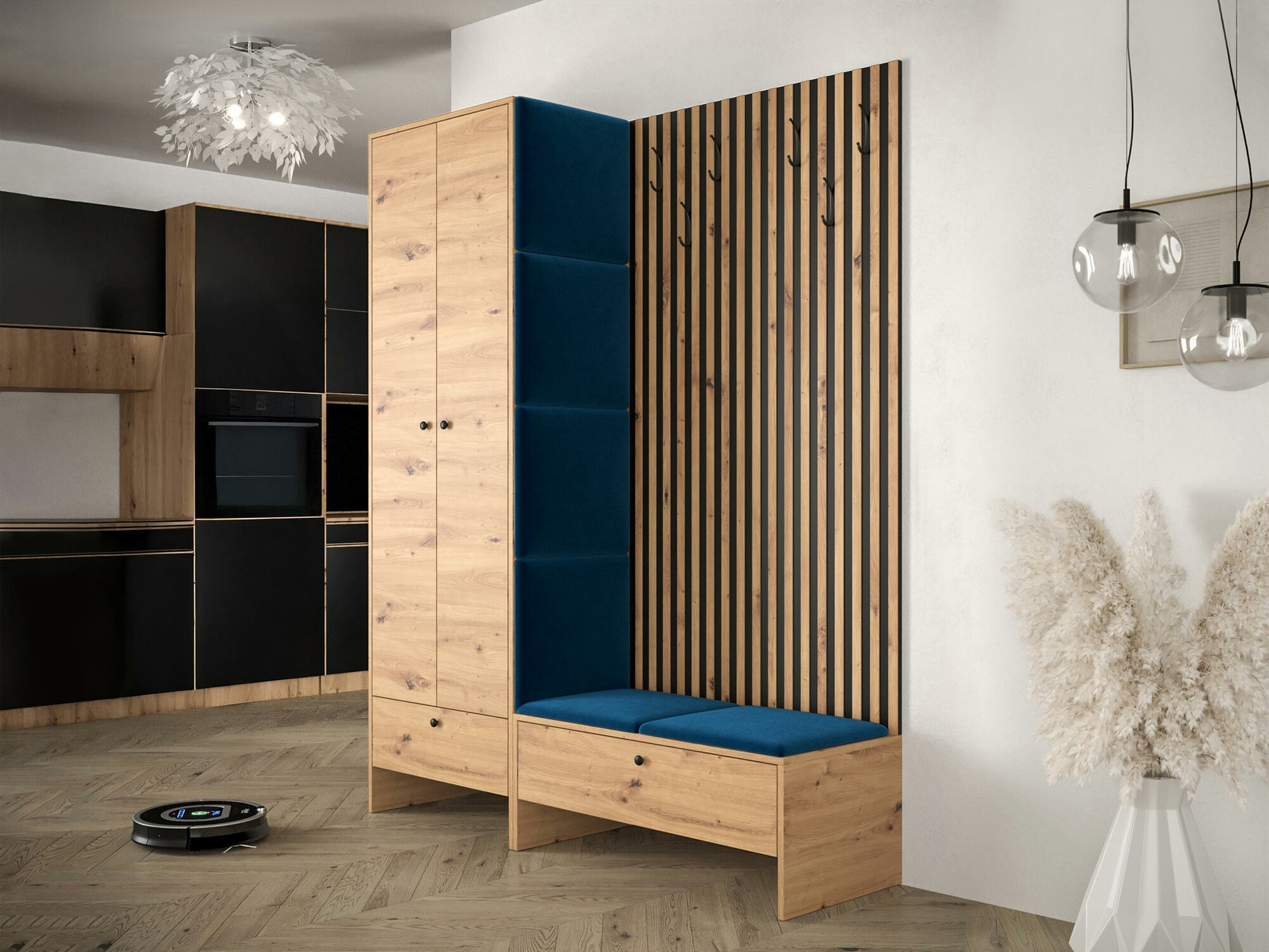 Комплект за антре Donio III (Artisan дъб + Manila 26)