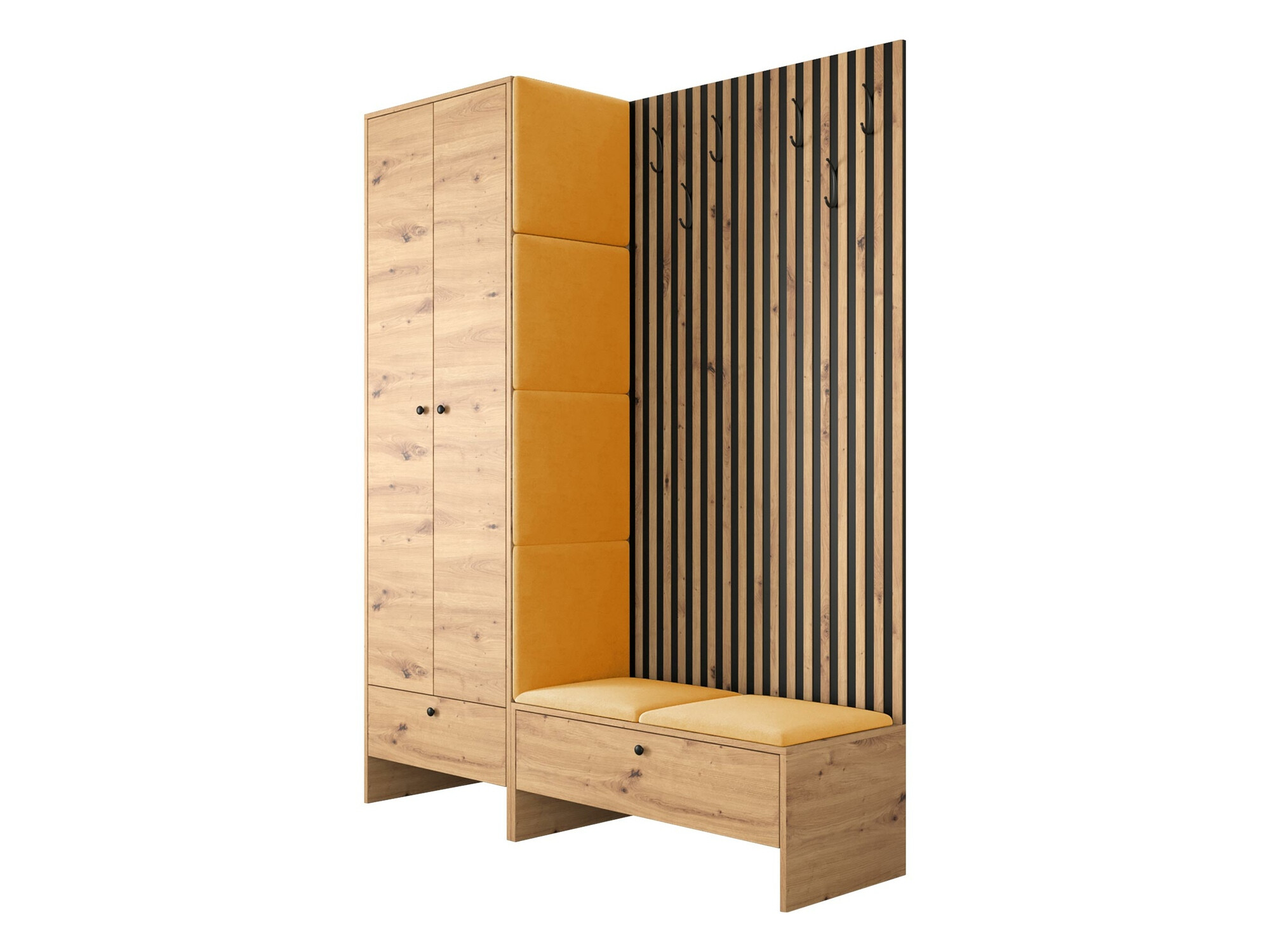 Комплект за антре Donio III (Artisan дъб + Manila 32)