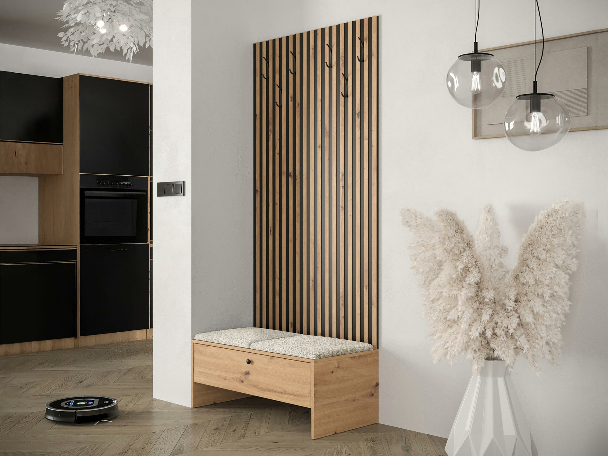Комплект за антре Donio IV (Artisan дъб + Abriamo 03)