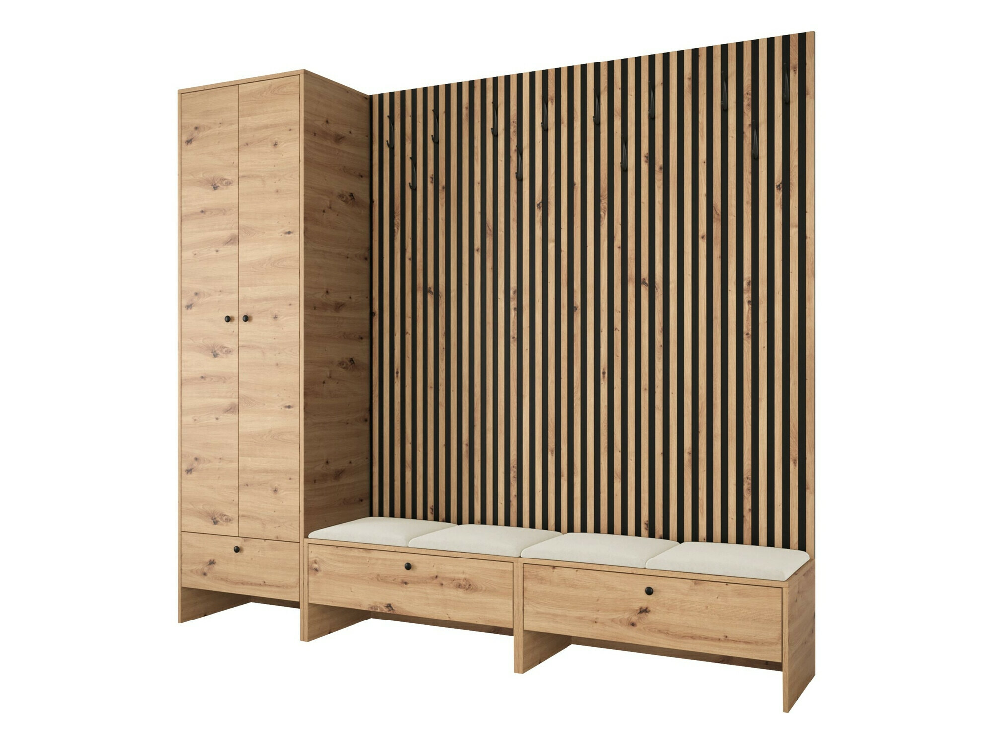 Комплект за антре Donio VI (Artisan дъб + Manila 02)