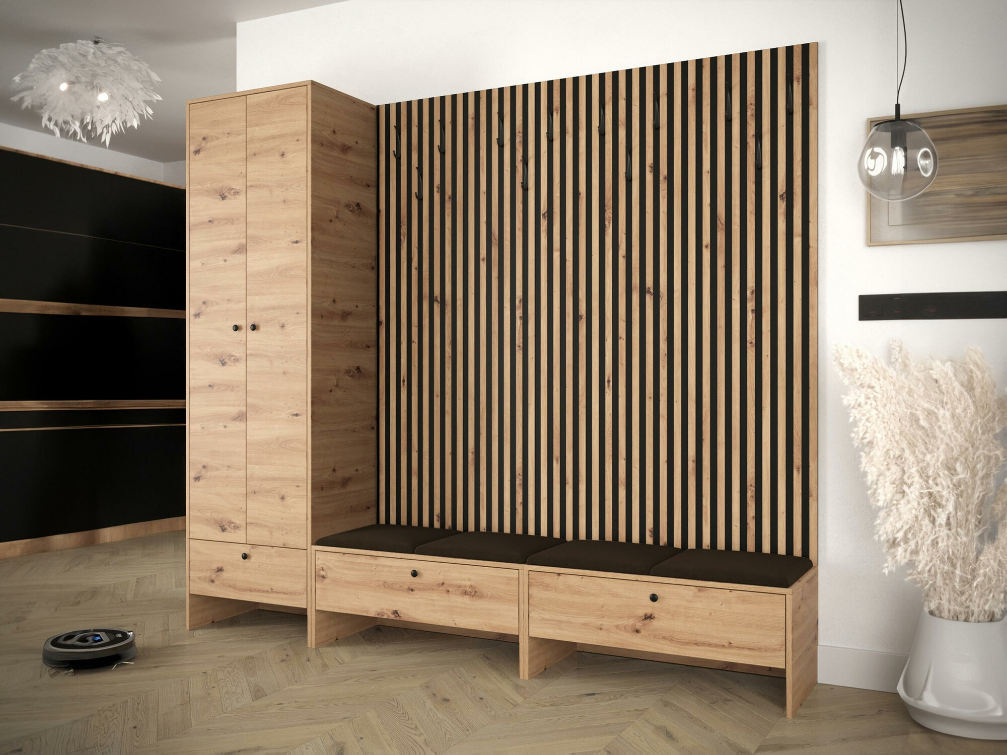 Комплект за антре Donio VI (Artisan дъб + Manila 04)