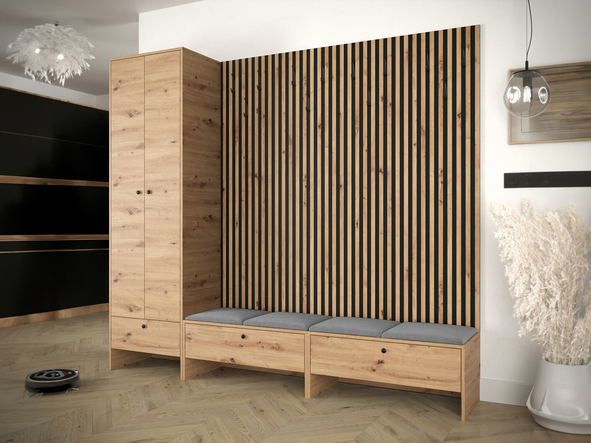 Комплект за антре Donio VI (Artisan дъб + Manila 16)