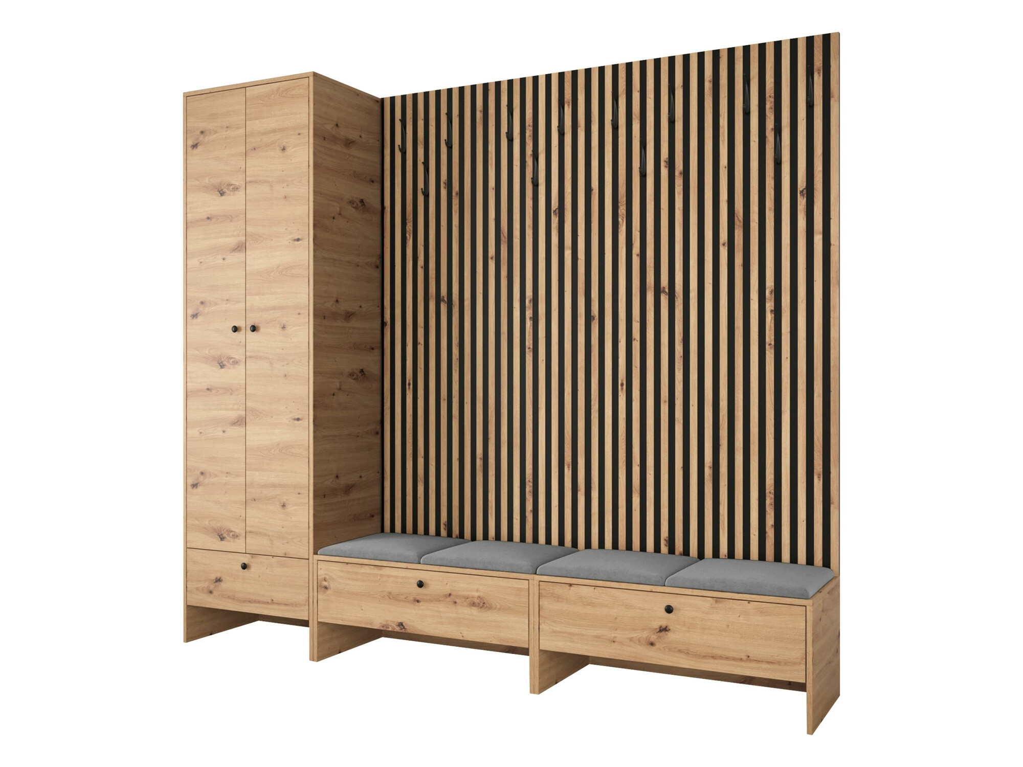 Комплект за антре Donio VI (Artisan дъб + Manila 16)