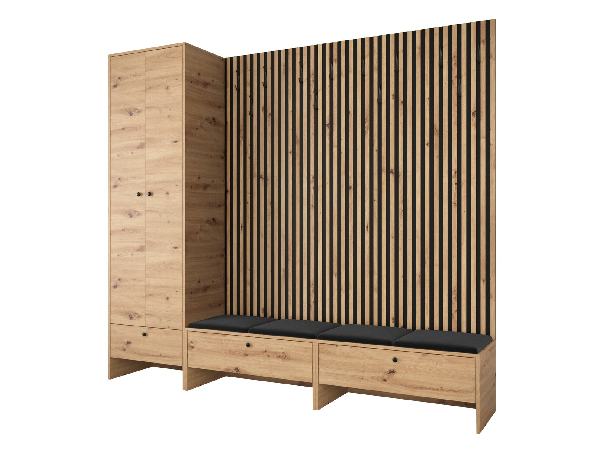 Комплект за антре Donio VI (Artisan дъб + Manila 18)