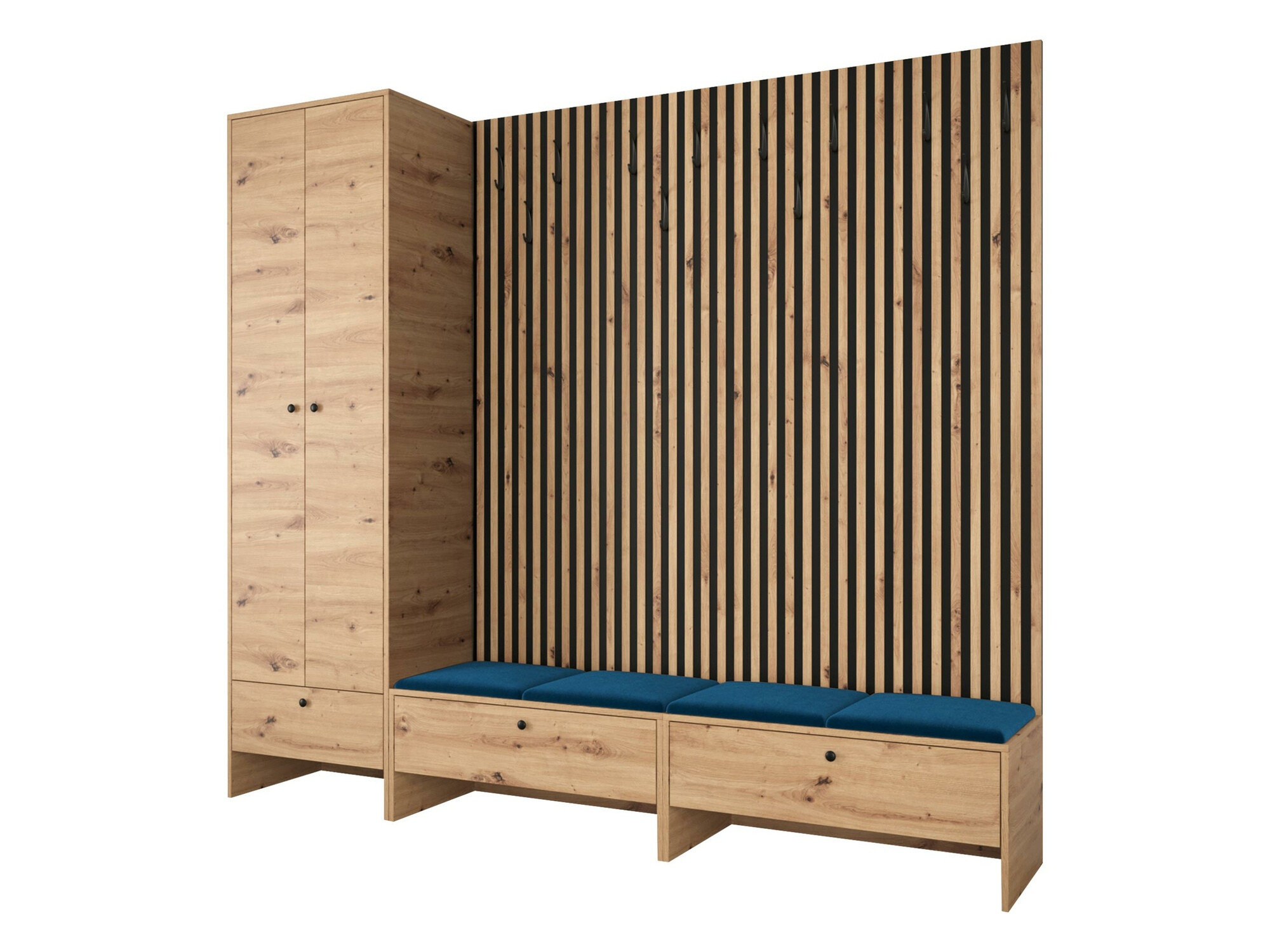 Комплект за антре Donio VI (Artisan дъб + Manila 26)