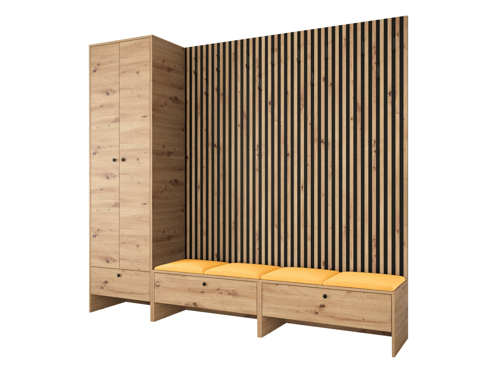 Комплект за антре Donio VI (Artisan дъб + Manila 32)