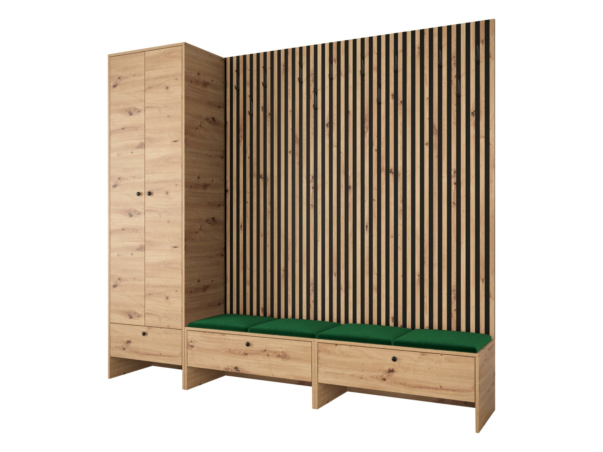 Комплект за антре Donio VI (Artisan дъб + Manila 35)