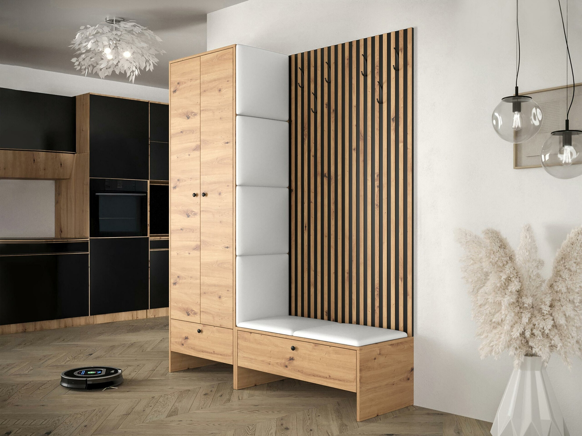 Комплект за антре Hartford 320 (Artisan дъб + Soft 017)