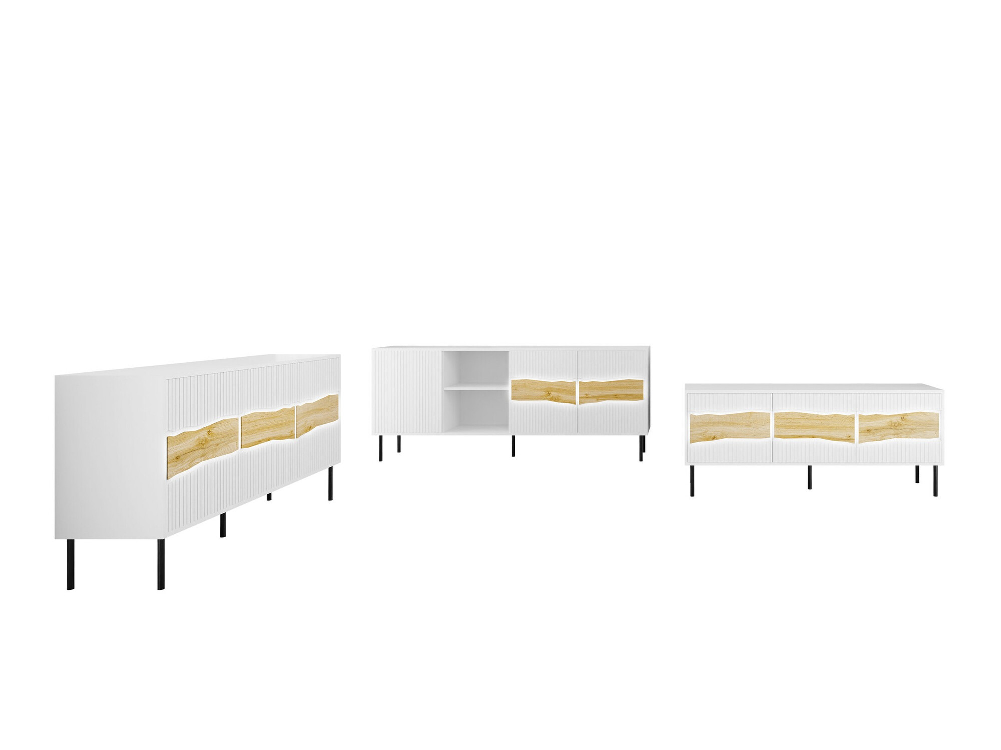 Комплект за хол Monevare 105 (Дъб уотан + Кашмир)