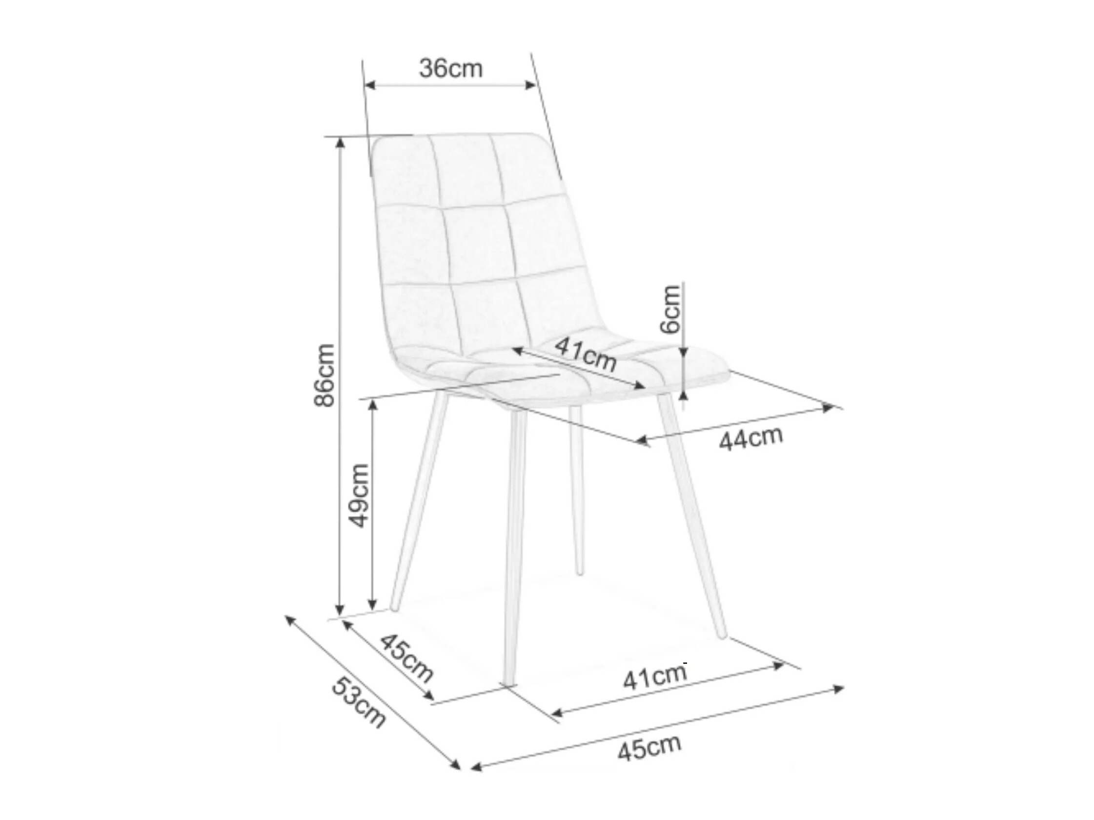 Стол Detroit 755 (Жълт)