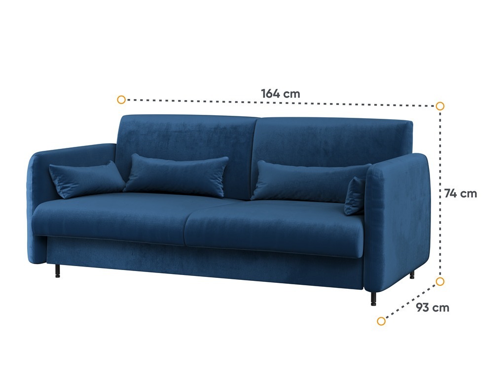 Мебелен комплект Concept Pro Lenart Levfere 139 (Бял гланц + Бял + Син)