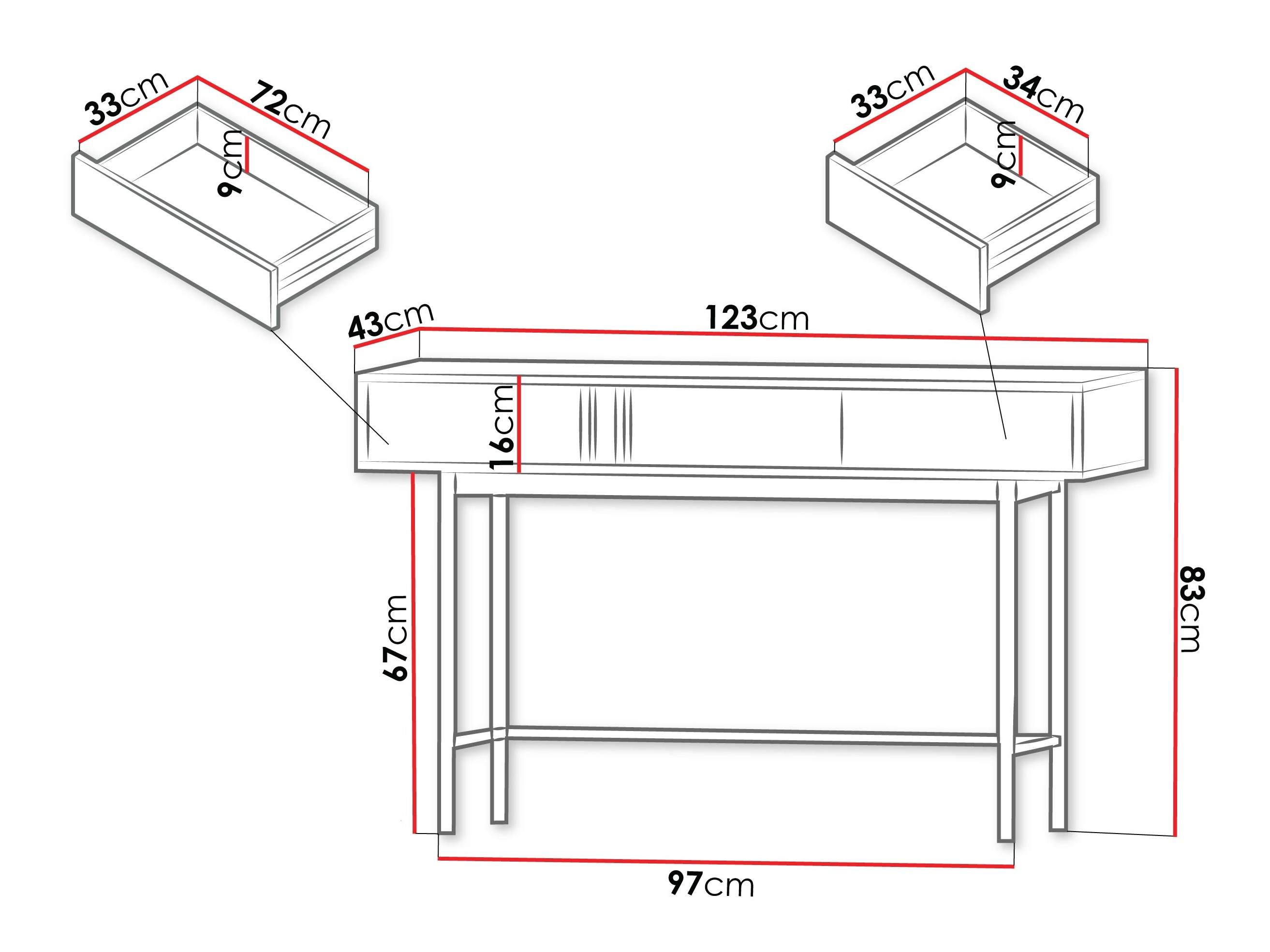 Конзолна маса Levali 110 (Бежов)